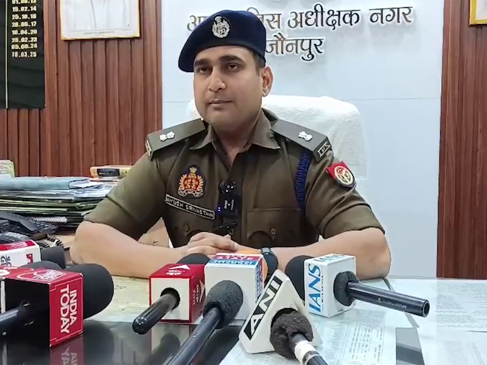 Jaunpur Superintendent of Police Ayush Kumar Srivastava (Photo/ANI)