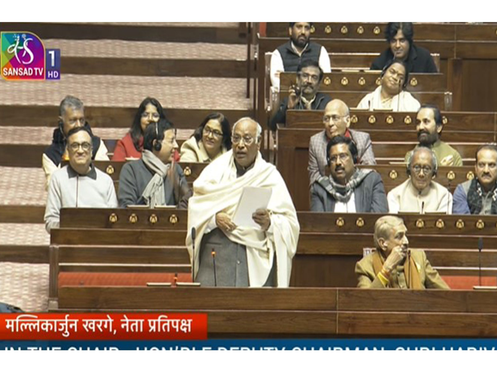 Mallikarjun Kharge, LoP Rajya Sabha (Photo/ANI)