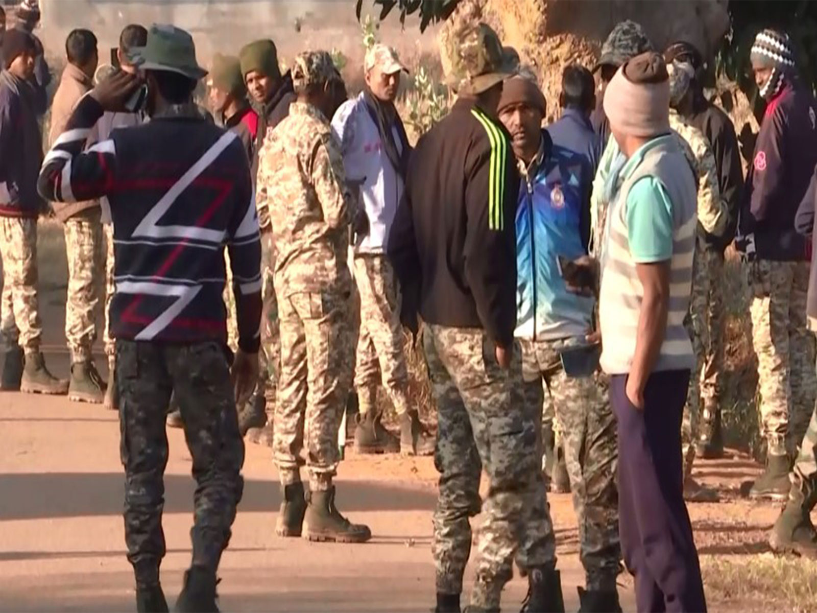 Police in Tevda Village in Kanker (Photo/ANI)