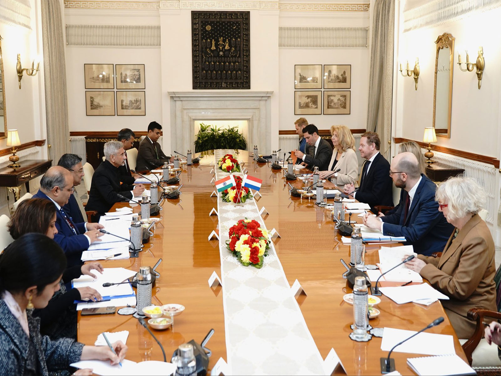 External Affairs Minister S Jaishankar during talks with Dutch Foreign Minister David van Weel in New Delhi. (Photo: X/@DrSJaishankar)
