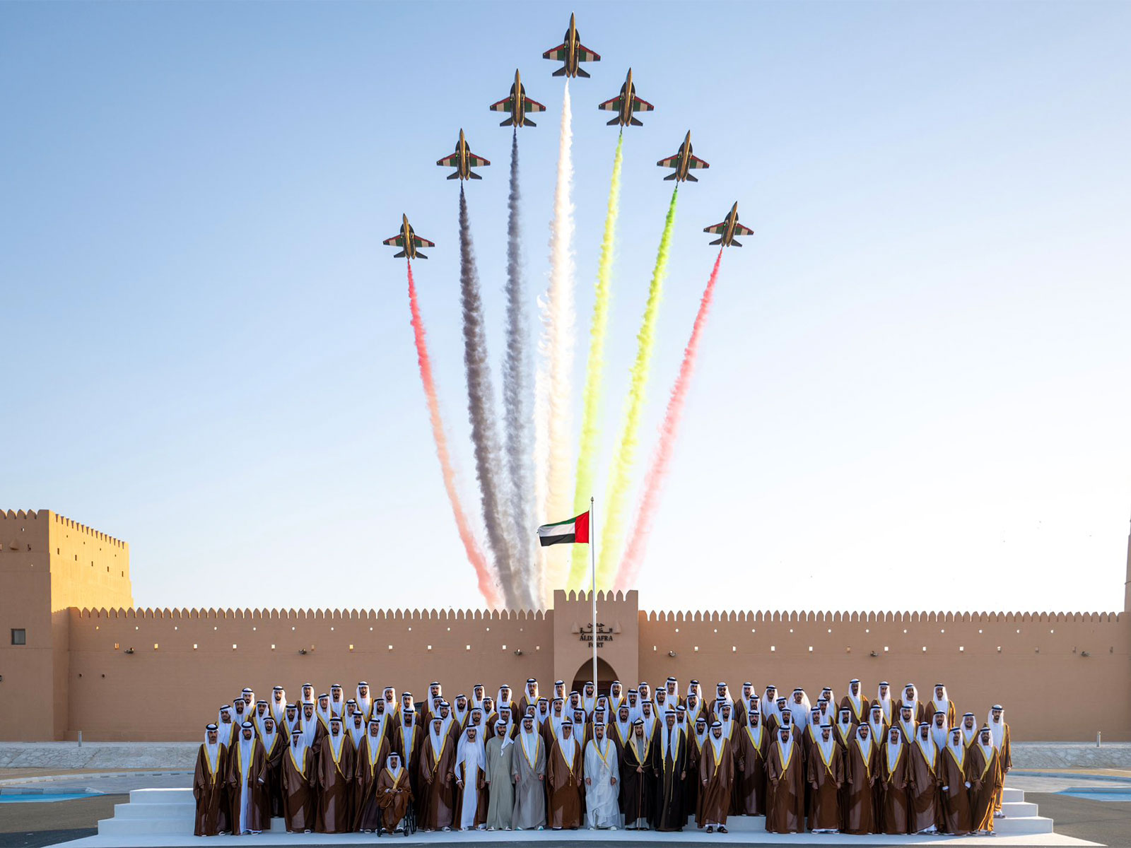 Hamdan bin Zayed Al Nahyan, Ruler’s Representative in Al Dhafra Region in the function (Photo: X@HamdanBinZayed)