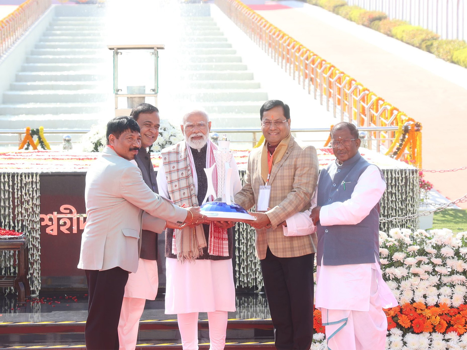 PM Modi visits Swahid Smarak Kshetra in Guwahati (Photo/x @himantabiswa)