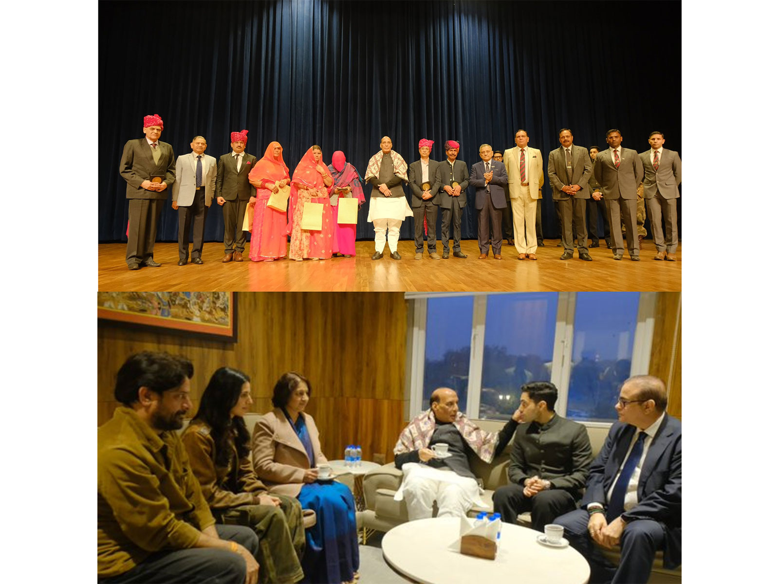 Rajnath Singh meets 'Ikkis' team (Photo/X@rajnathsingh) Rajnath Singh meets 'Ikkis' team (Photo/X@rajnathsingh)