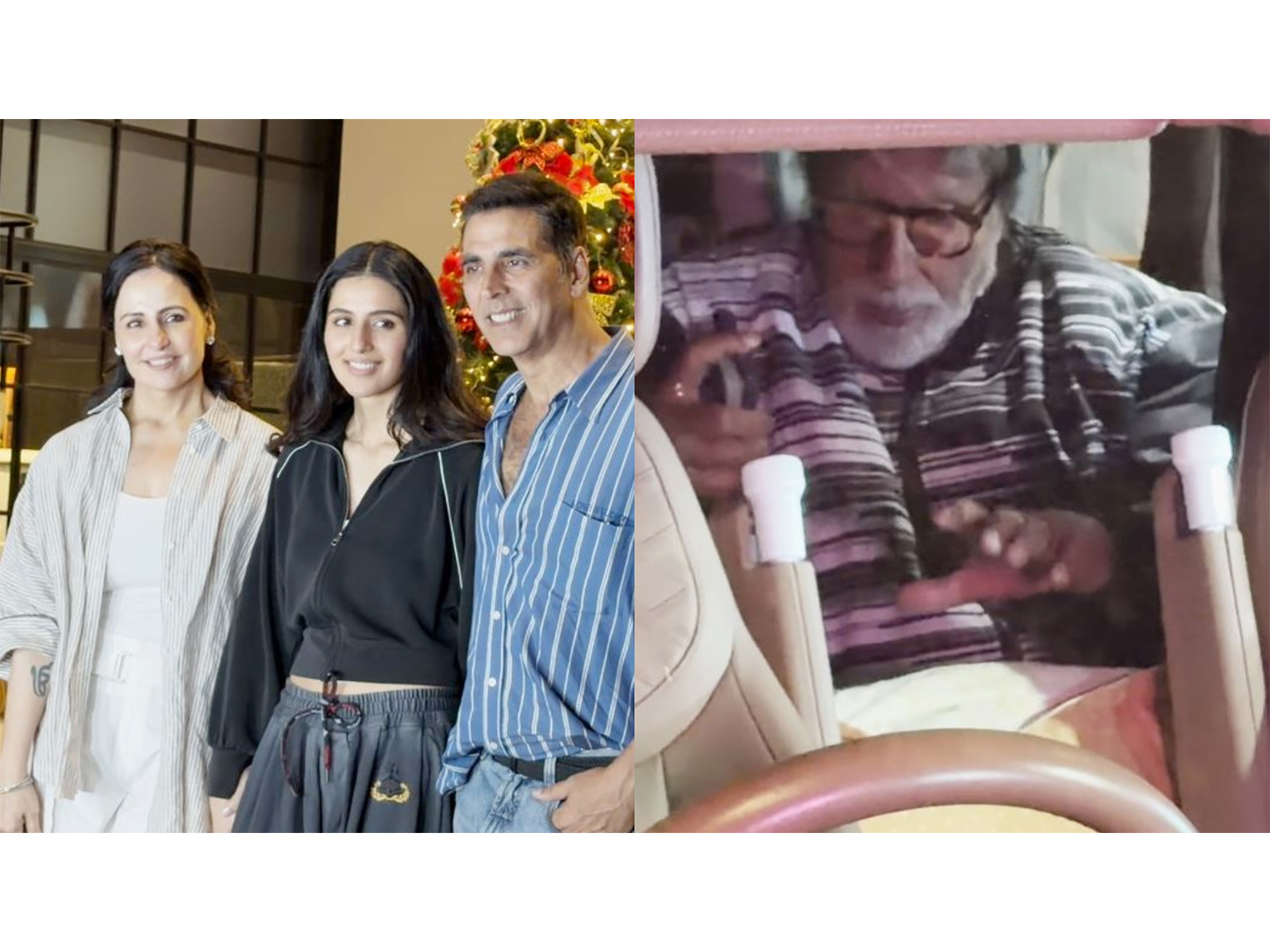 Akshay Kumar, Amitabh Bachchan at 'Ikkis' screening (Photo/ANI)