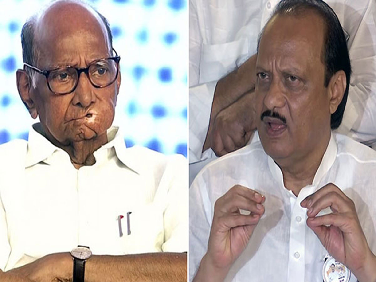 Sharad Pawar (Left), Ajit Pawar (Right) (File Photo/ANI) Sharad Pawar (Left), Ajit Pawar (Right) (File Photo/ANI)