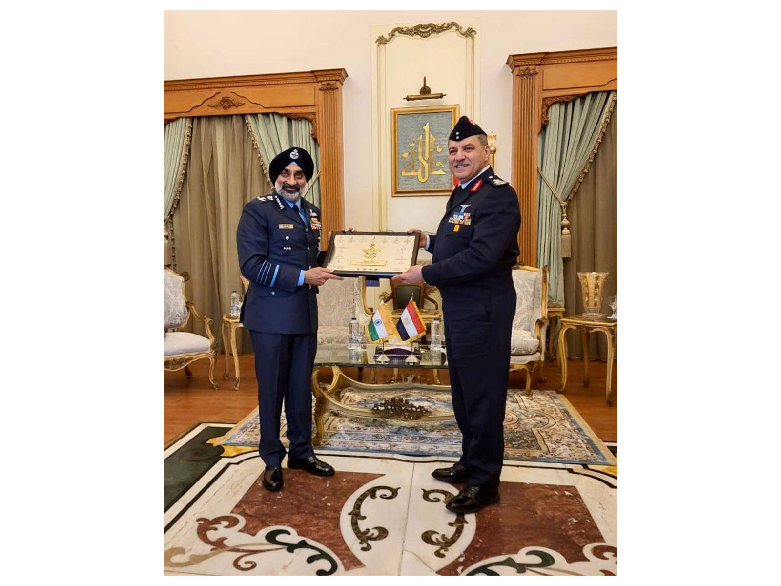 Air Chief Marshal AP Singh with AVM Amr Abdel Rahman Saqr, Commander of Egyptian Air Force (Photo/@IAF_MCC)