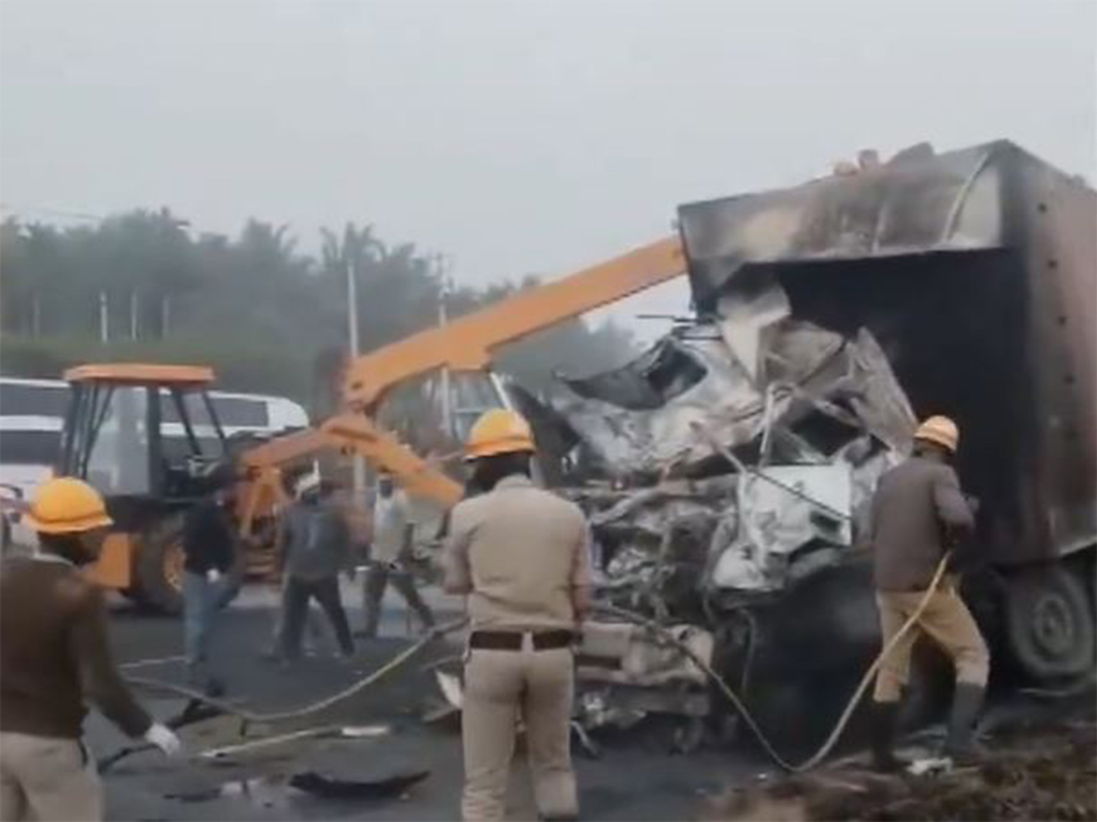 Visuals from the accident spot (Photo/ANI)