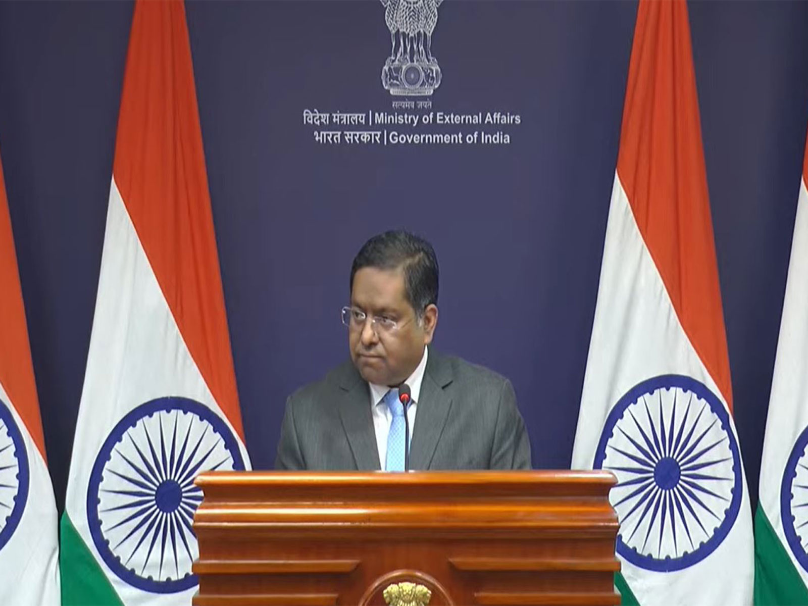 MEA Spokesperson Randhir Jaiswal (Photo/MEAYoutube)