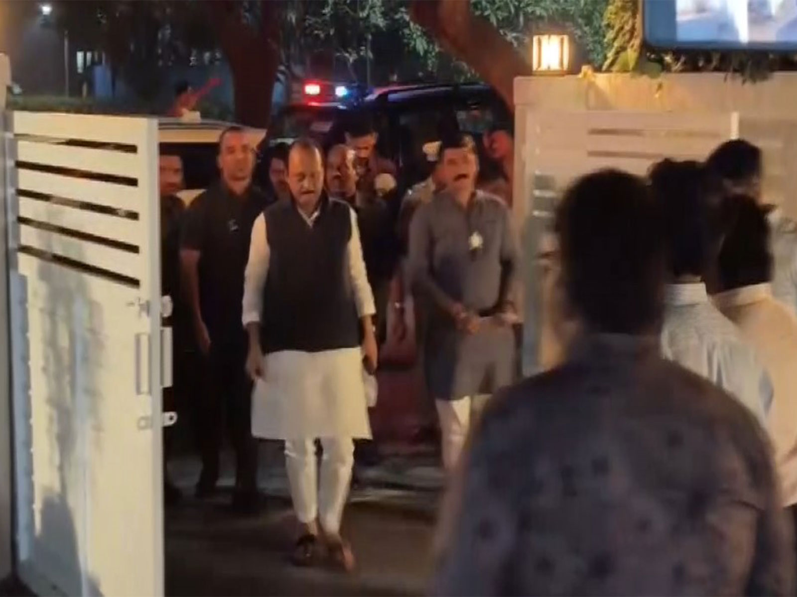 Ajit Pawar meets senior NCP SP leader Azam Pansare (Photo/ANI)