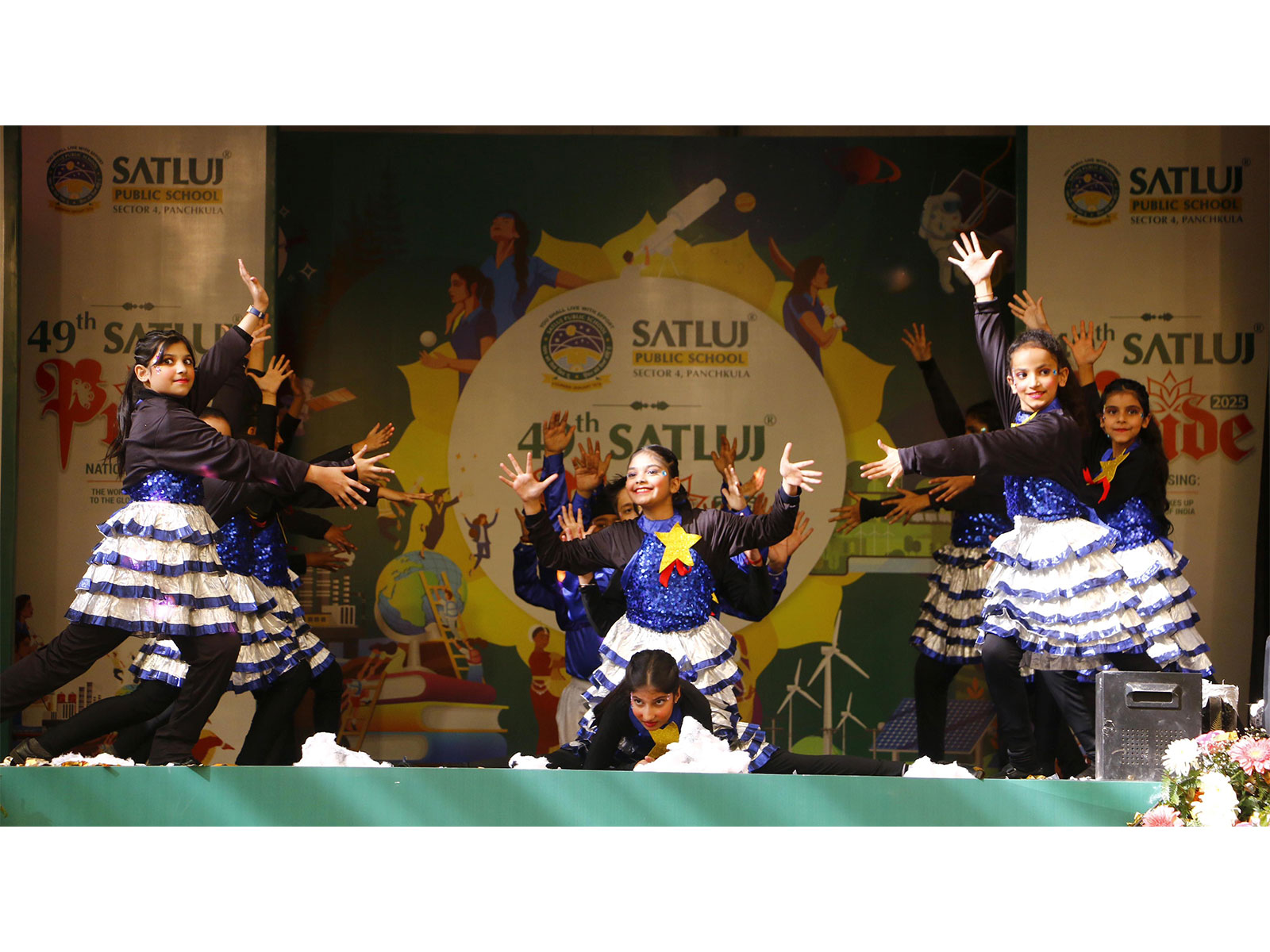 Students of Satluj Public School, Sector 4, Panchkula performing at the annual day celebrations at the school premises in Sector 4 Panchkula Students of Satluj Public School, Sector 4, Panchkula performing at the annual day celebrations at the school premises in Sector 4 Panchkula