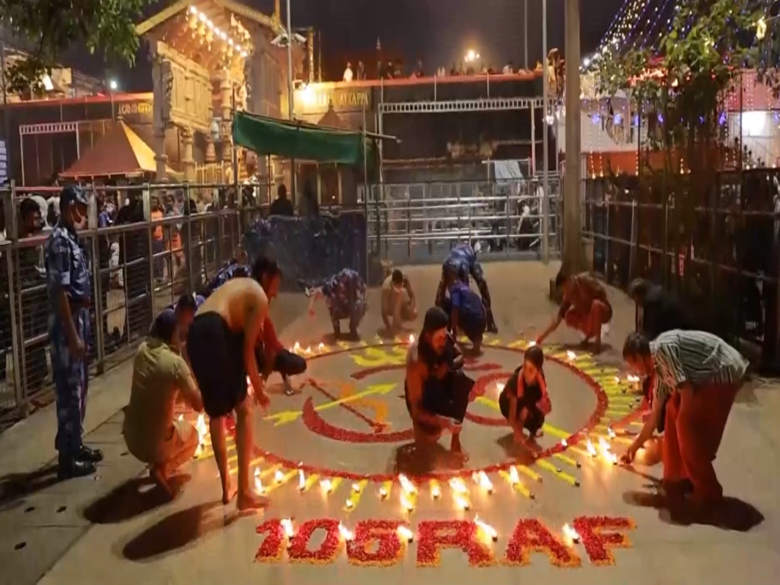 Deepa Kazhcha (lamp display) at the Sabarimala Sannidhanam (Photo/ANI)