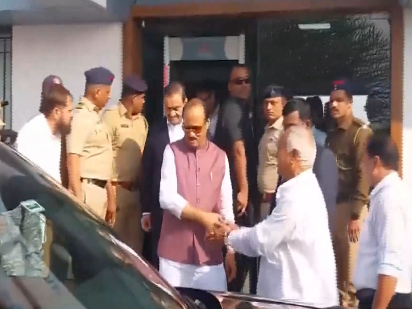 Maharashtra DCM Ajit Pawar recieves Gautam Adani at airport (Photo/ANI)