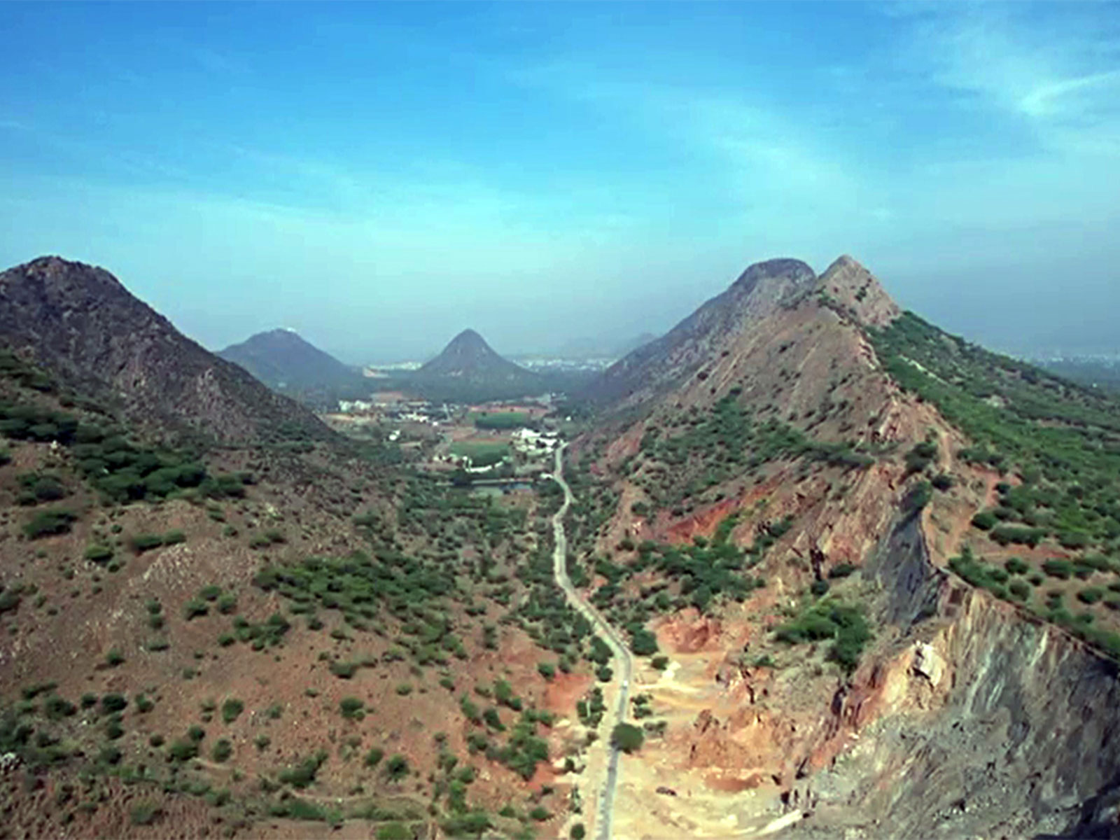 A drone view of Aravallis in Ajmer (File Photo/ANI)