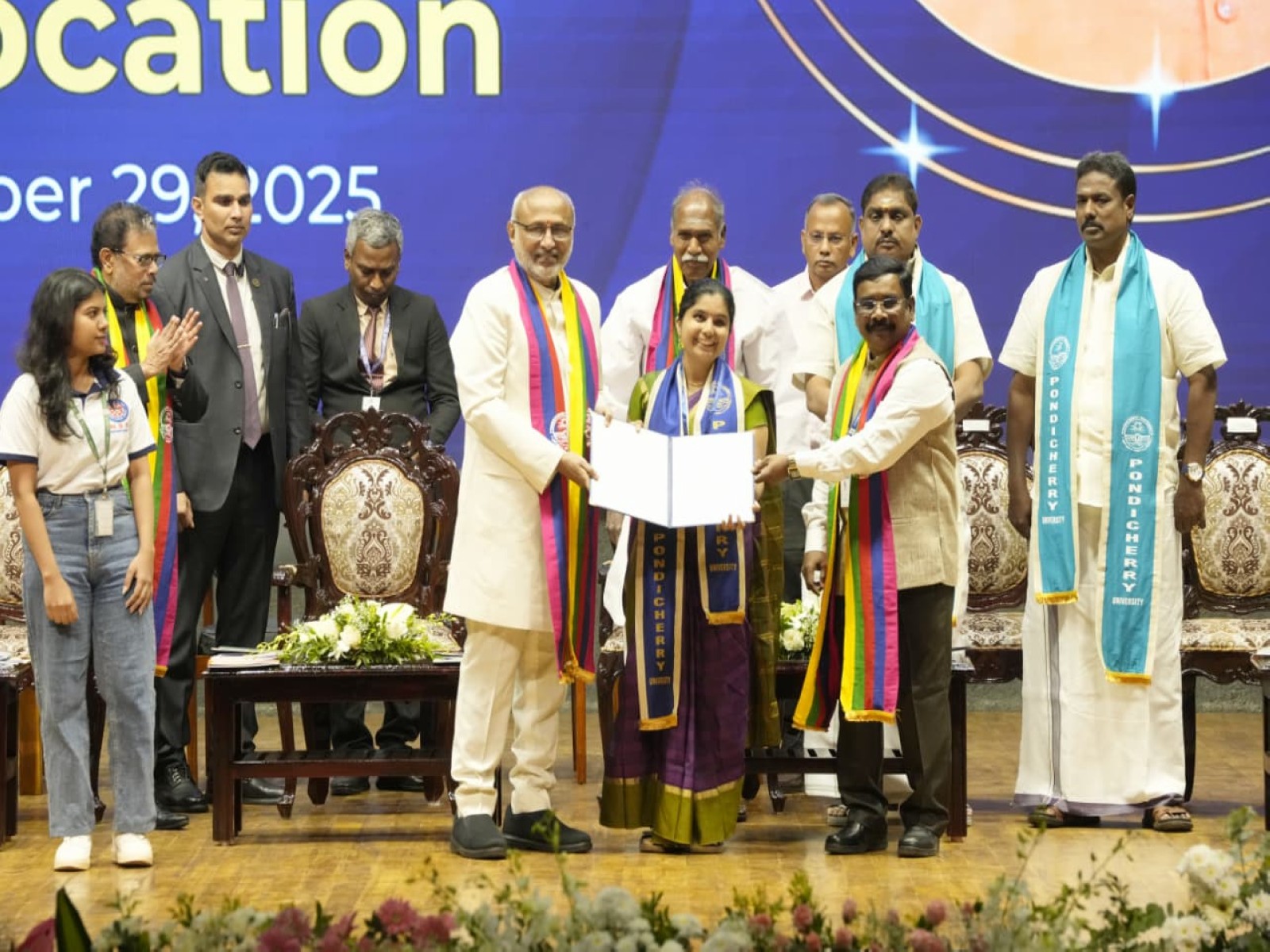 VP CP Radhakrishnan at convocation of Pondicherry University (Photo/ @VPIndia) VP CP Radhakrishnan at convocation of Pondicherry University (Photo/ @VPIndia)