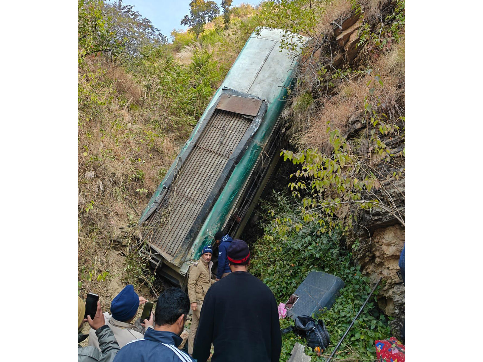 Bus accident in the Bhikiyasain area of Almora(Photo/ANI)