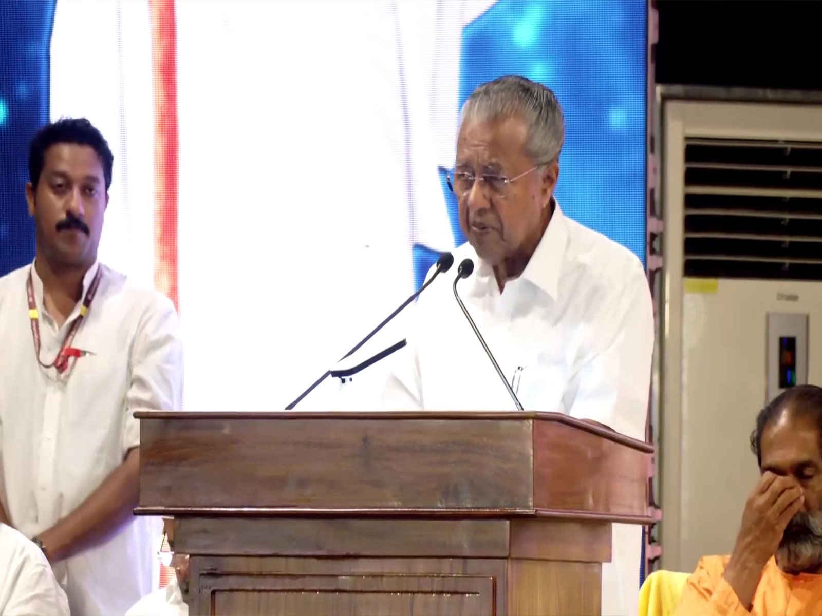 Kerala CM Pinarayi Vijayan at the 93rd Sivagiri Pilgrimage (Photo/ANI)