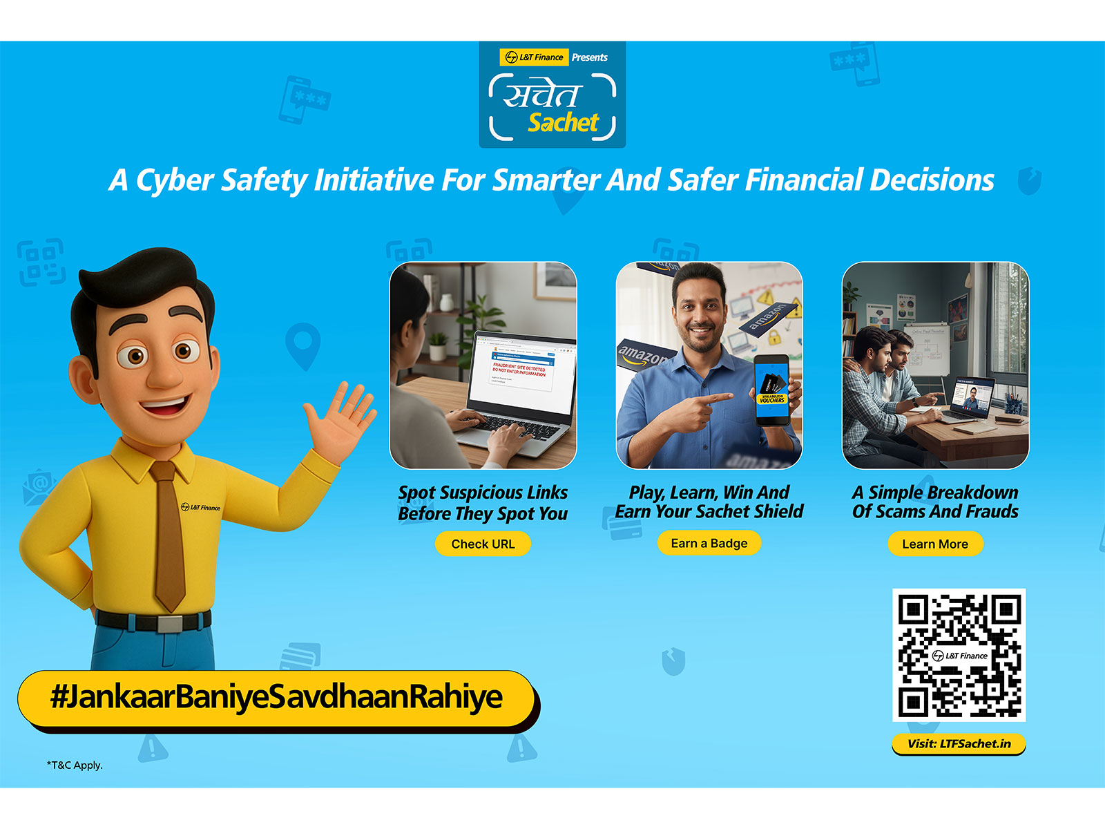 L&T Finance's financial awareness mascot, Sachet Kumar, promotes safer digital habits to make people 'scam-smart'