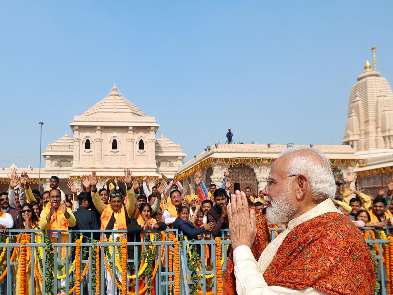 PM Modi at Shri Ram Janmbhoomi Mandir Dhwajarohan Utsav (Filephoto/ANI)