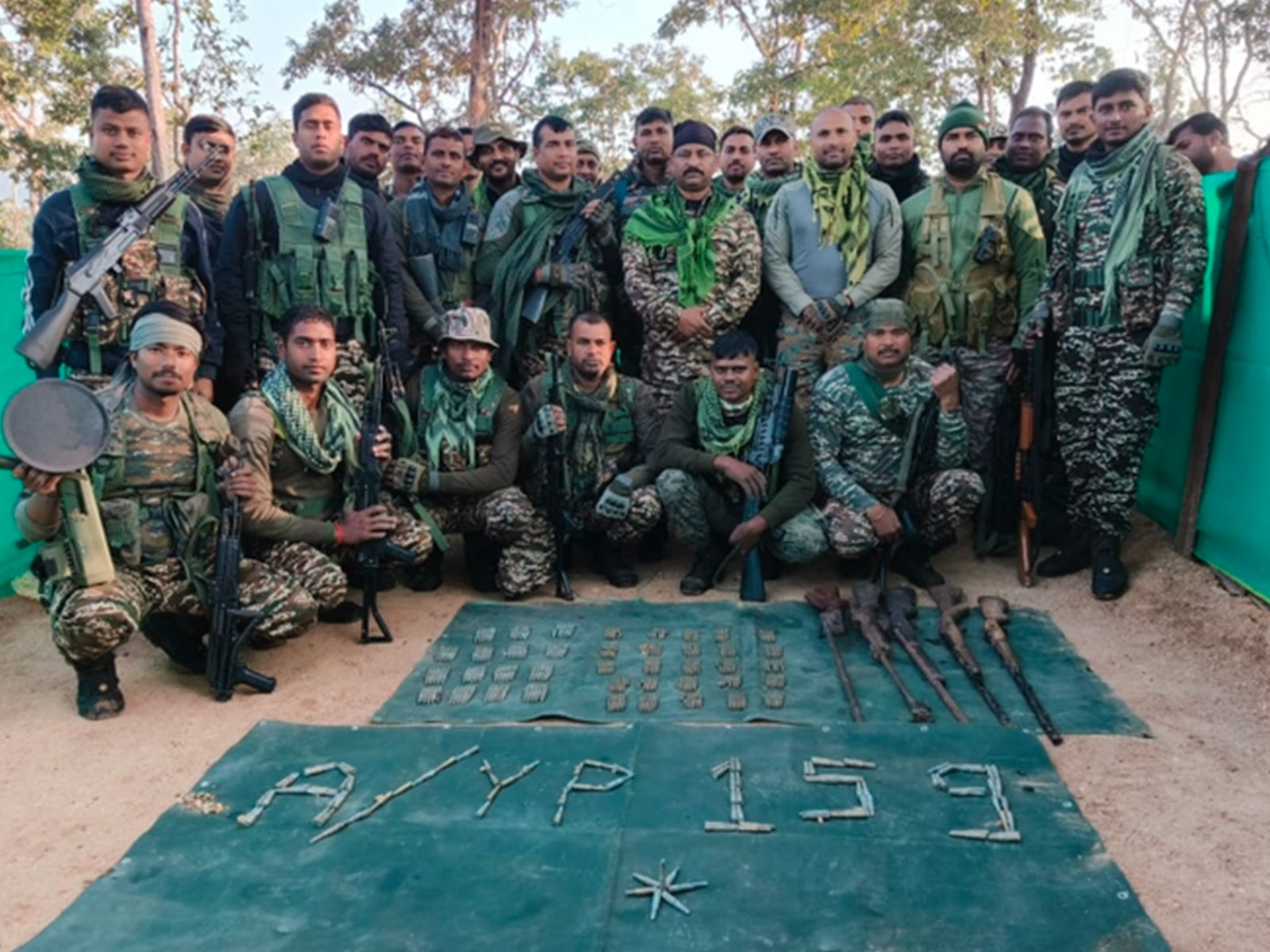 Arms and ammunition recovered by security forces in Sukma, Chhattisgarh (Photo/ANI)
