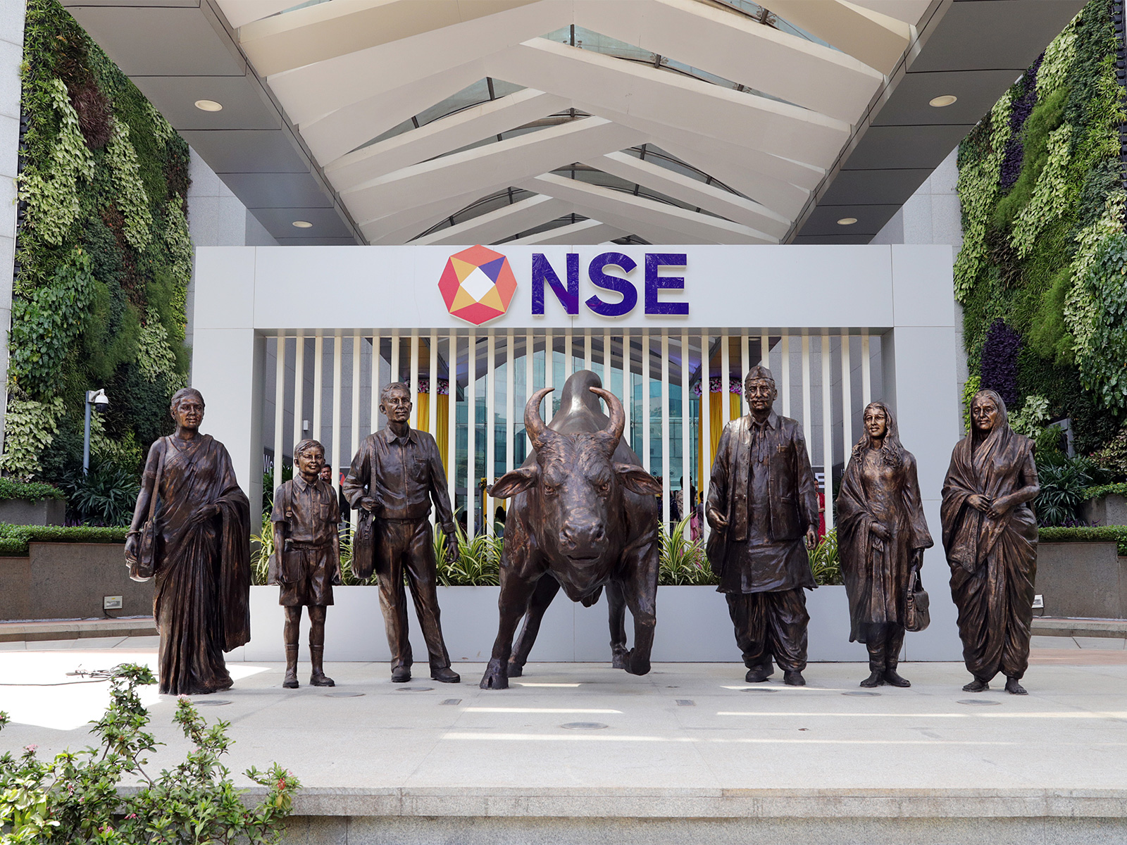 A view of the iconic NSE Bull (File Photo/ANI)
