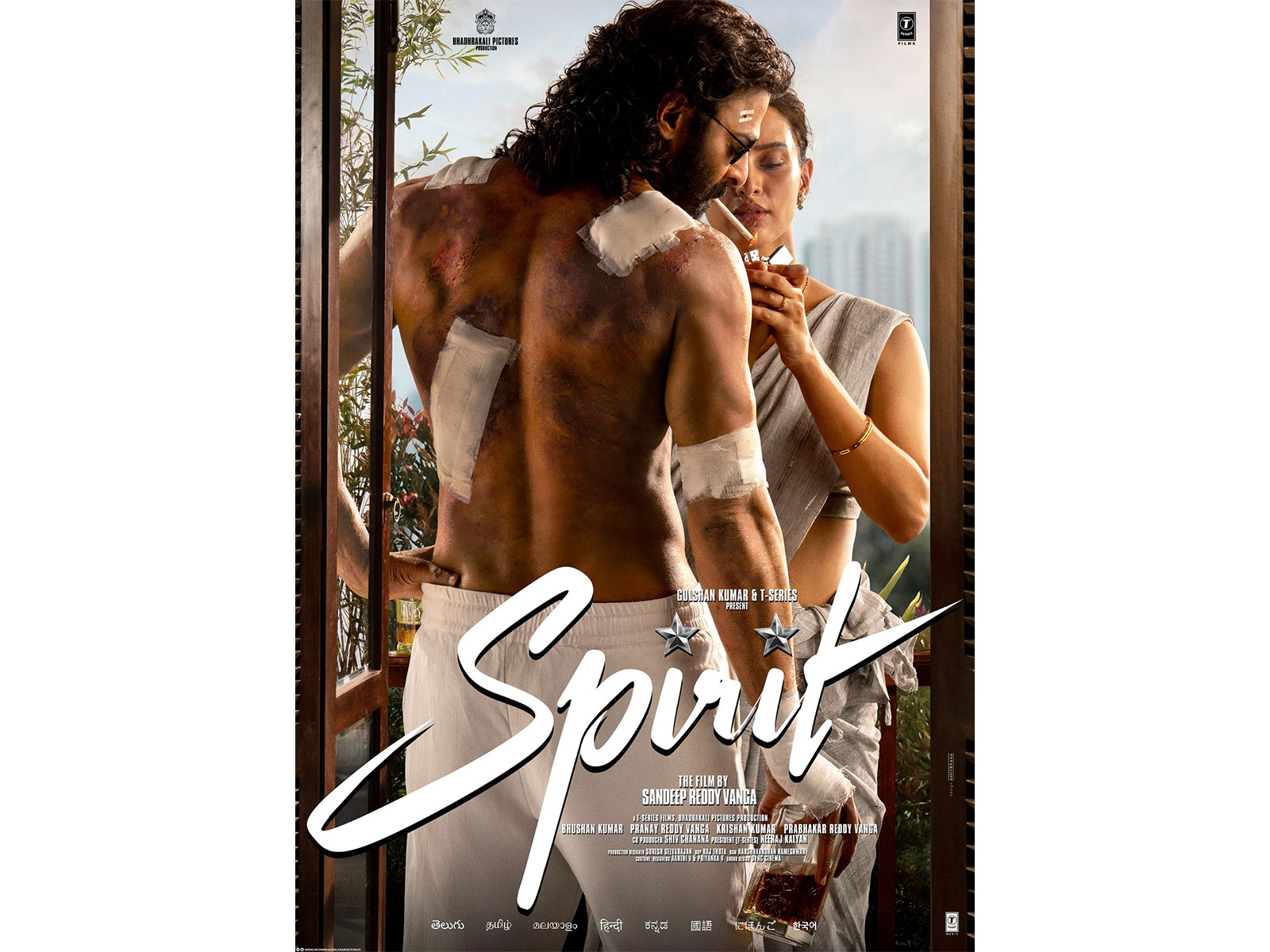 Poster of Spirit (Photo:X/@imvangasandeep) Poster of Spirit (Photo:X/@imvangasandeep)
