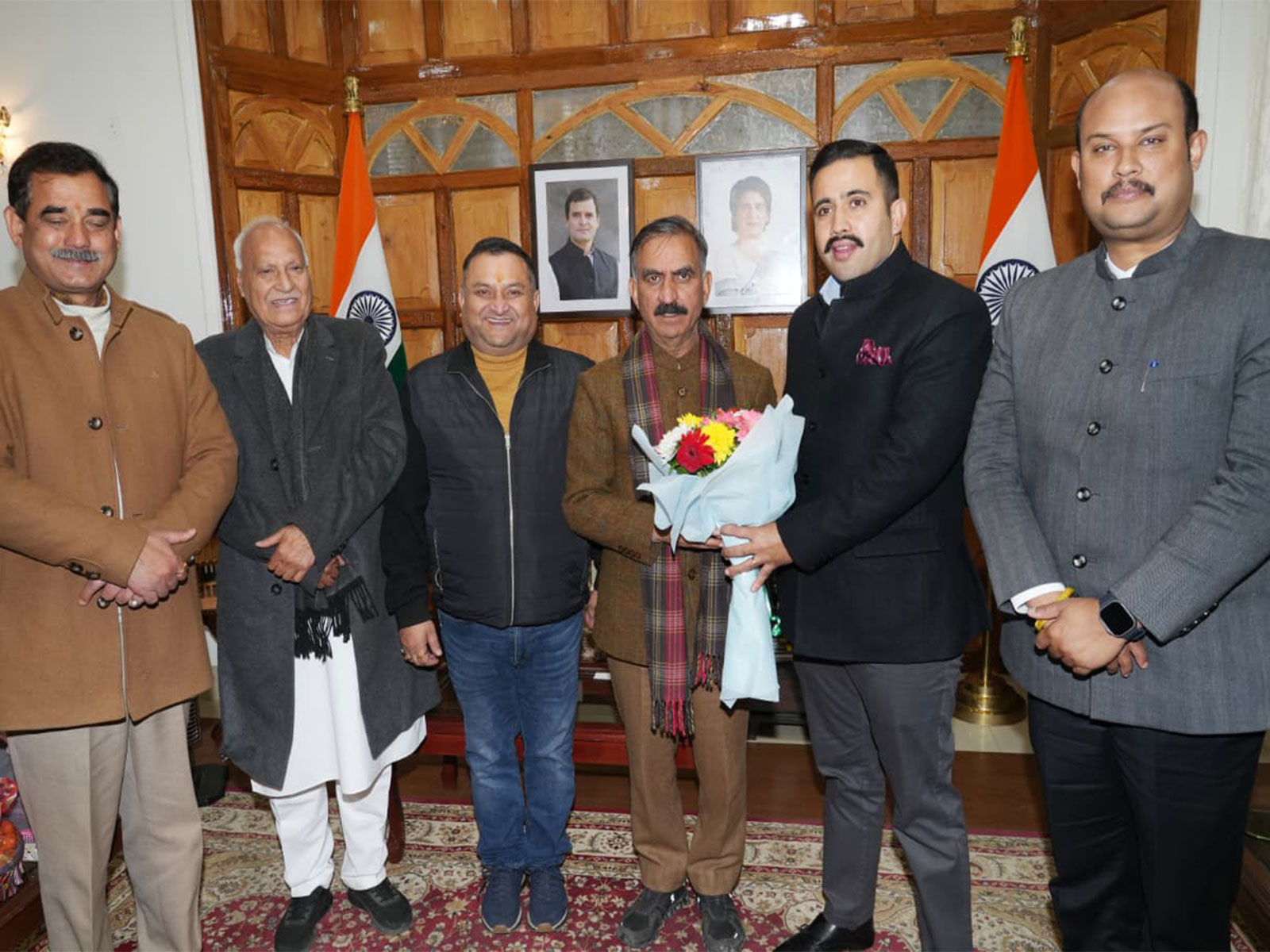 Officials extend New Year greetings to CM Sukhvinder Singh Sukhu (Photo/CMO) Officials extend New Year greetings to CM Sukhvinder Singh Sukhu (Photo/CMO)