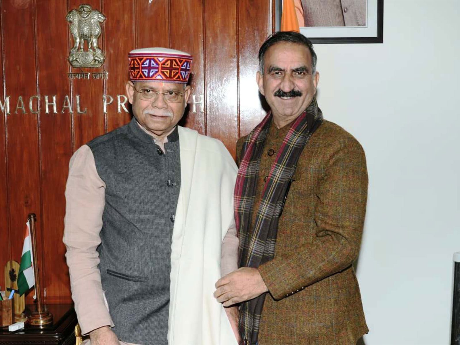 Himachal Pradesh Governor Shiv Pratap Shukla and Chief Minister Sukhvinder Singh Sukhu (Photo: CMO)