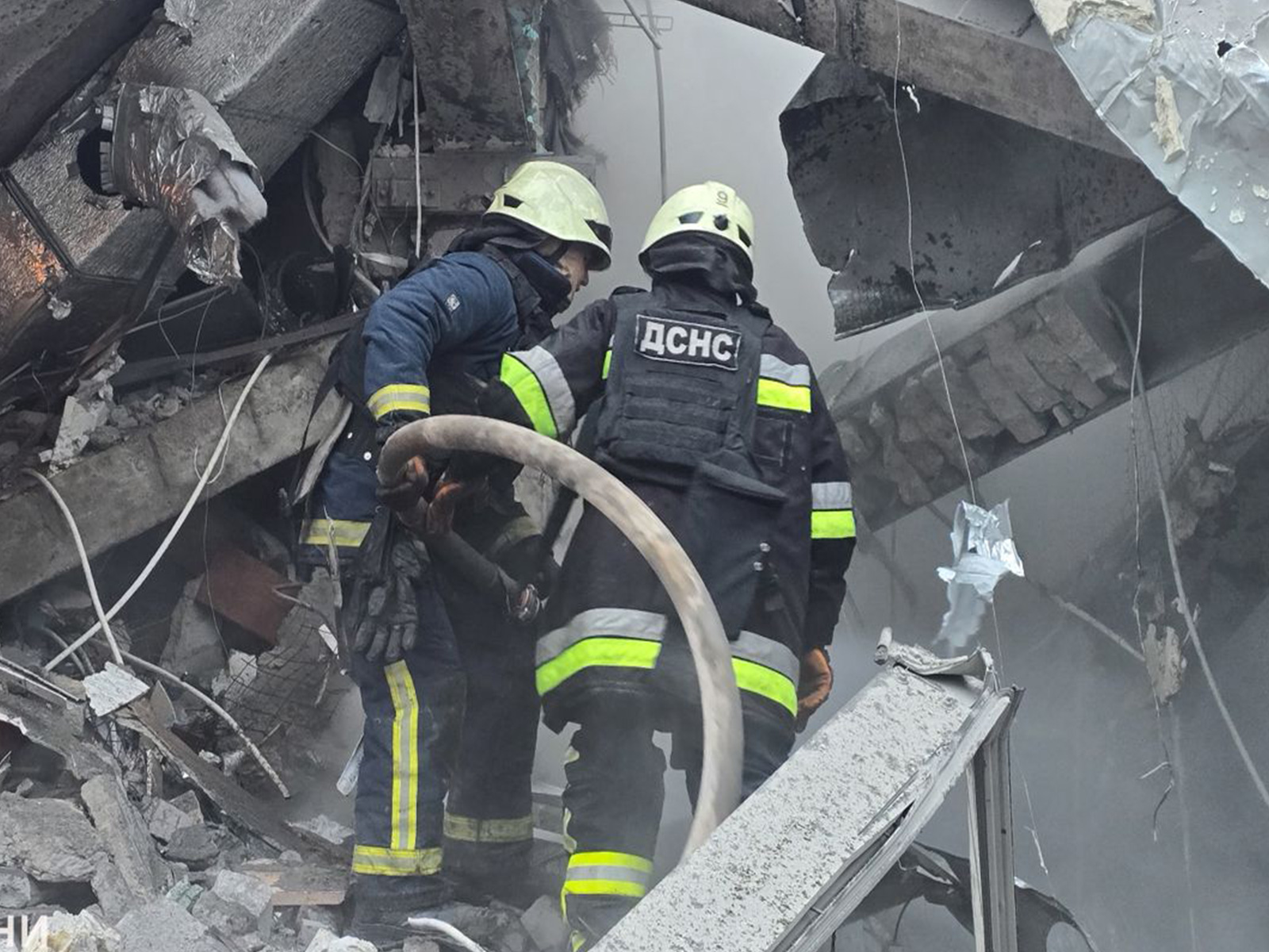 Damage buildings from the site (Photo/X@ZelenskyyUa)