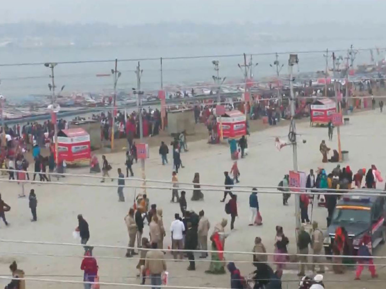 Visual from the Magh Mela in Prayagraj (Photo/ANI)