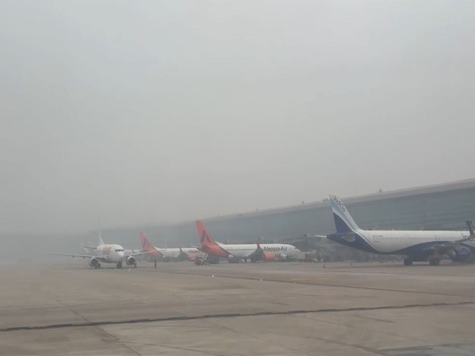 Dense fog at IGI Airport in Delhi. (Photo/ANI)