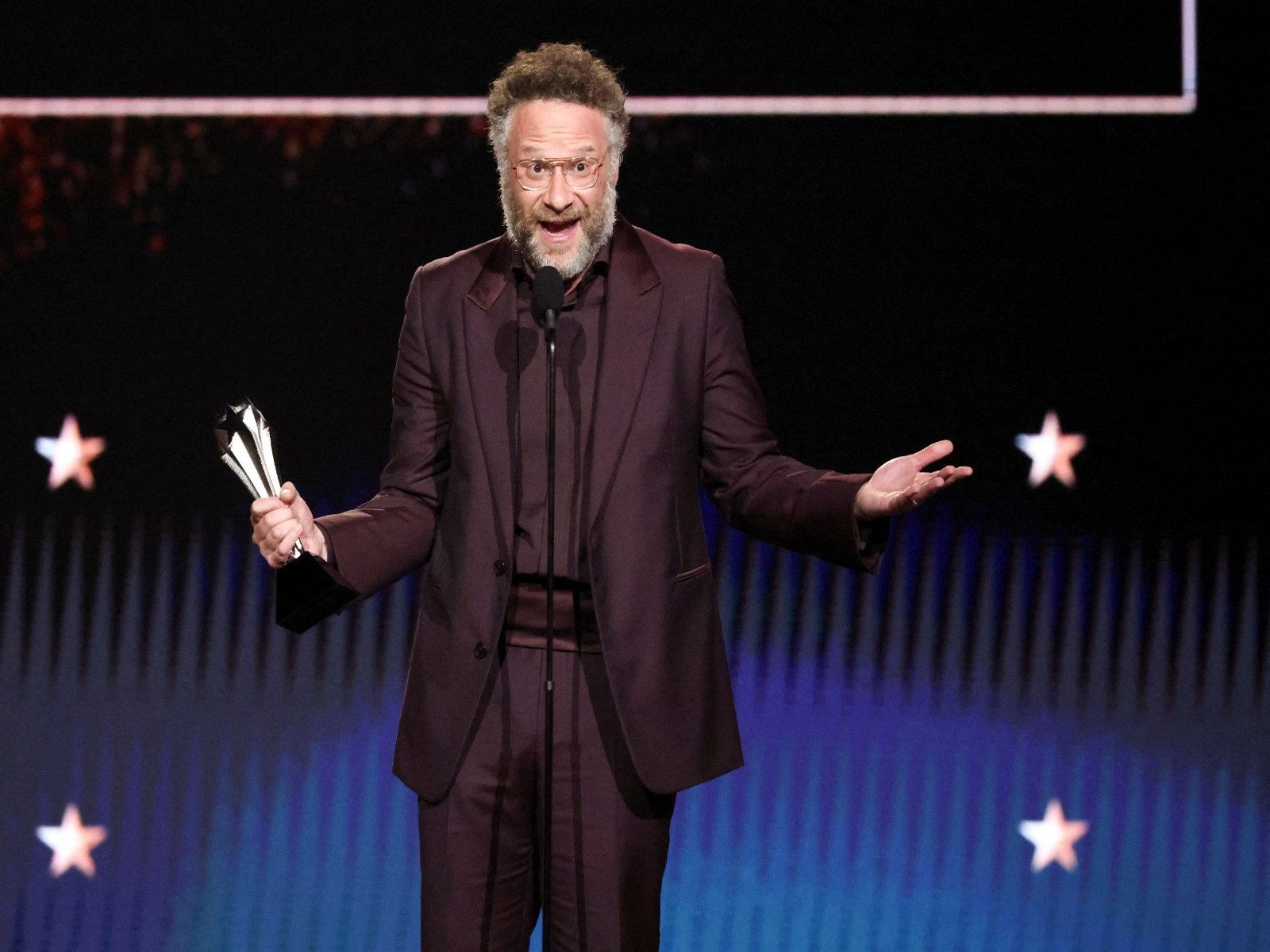 Seth Rogen accepts the Best Actor in a Comedy Series Award for 