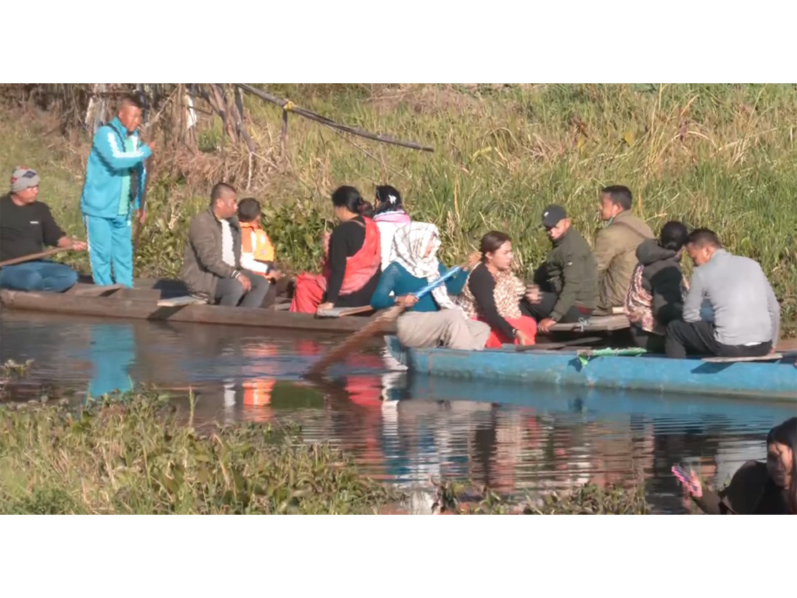 Tourists enjoy boat ride at Loktak Lake in Manipur (Photo/ANI)