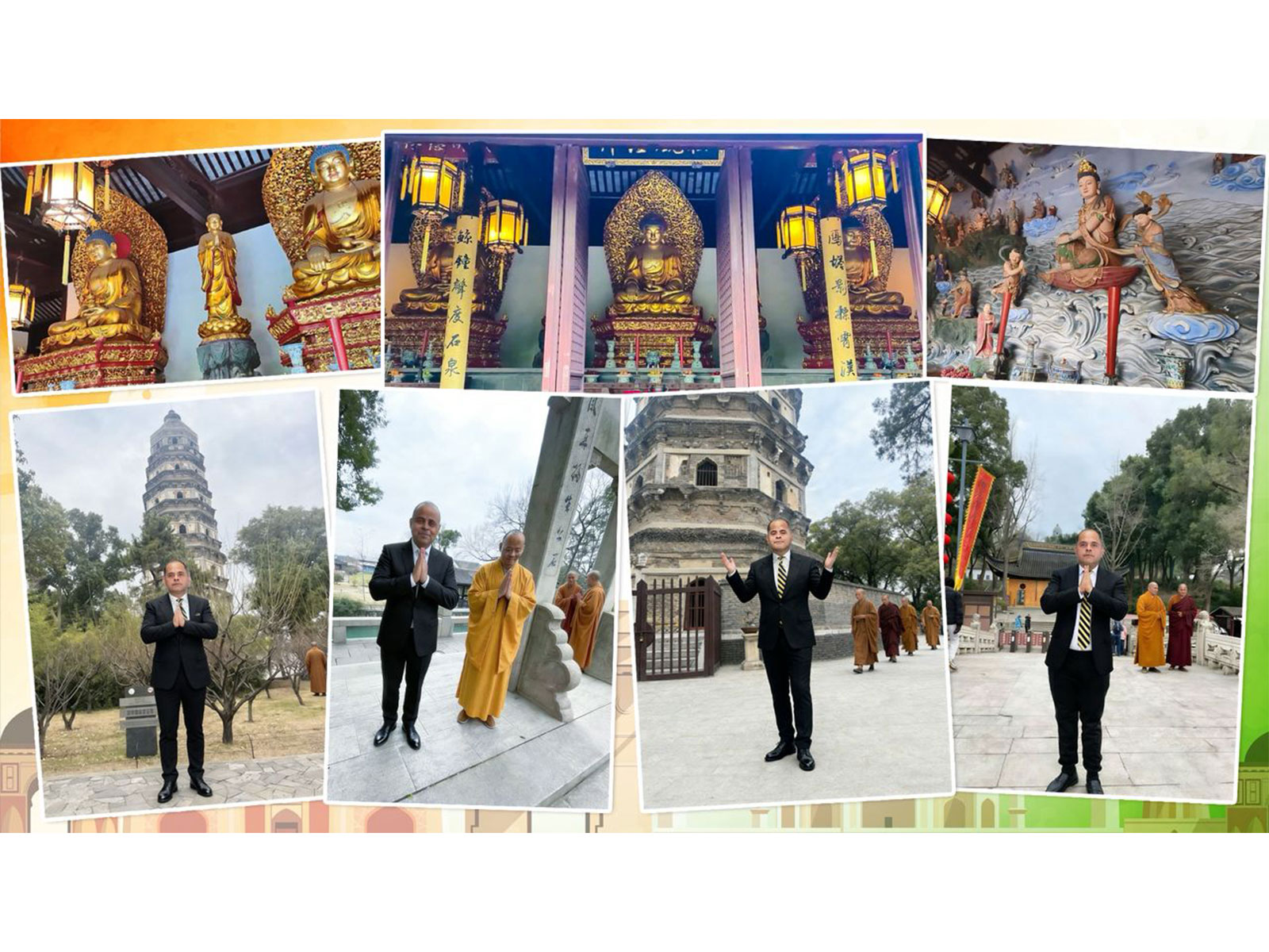 Consul General of India in Shanghai-Pratik Mathur, at Tiger Hill Pagoda (Photo:X/@IndiaInShanghai)