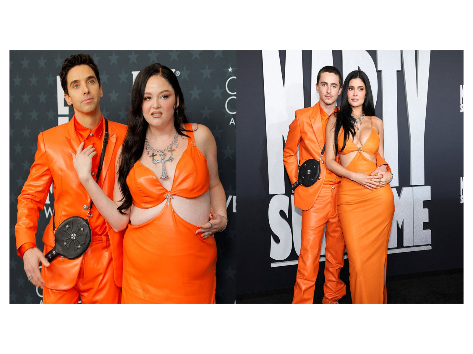 Paul W. Downs and Megan Stalter, Timothee Chalamet and Kylie Jenner (Image source/Reuters) 