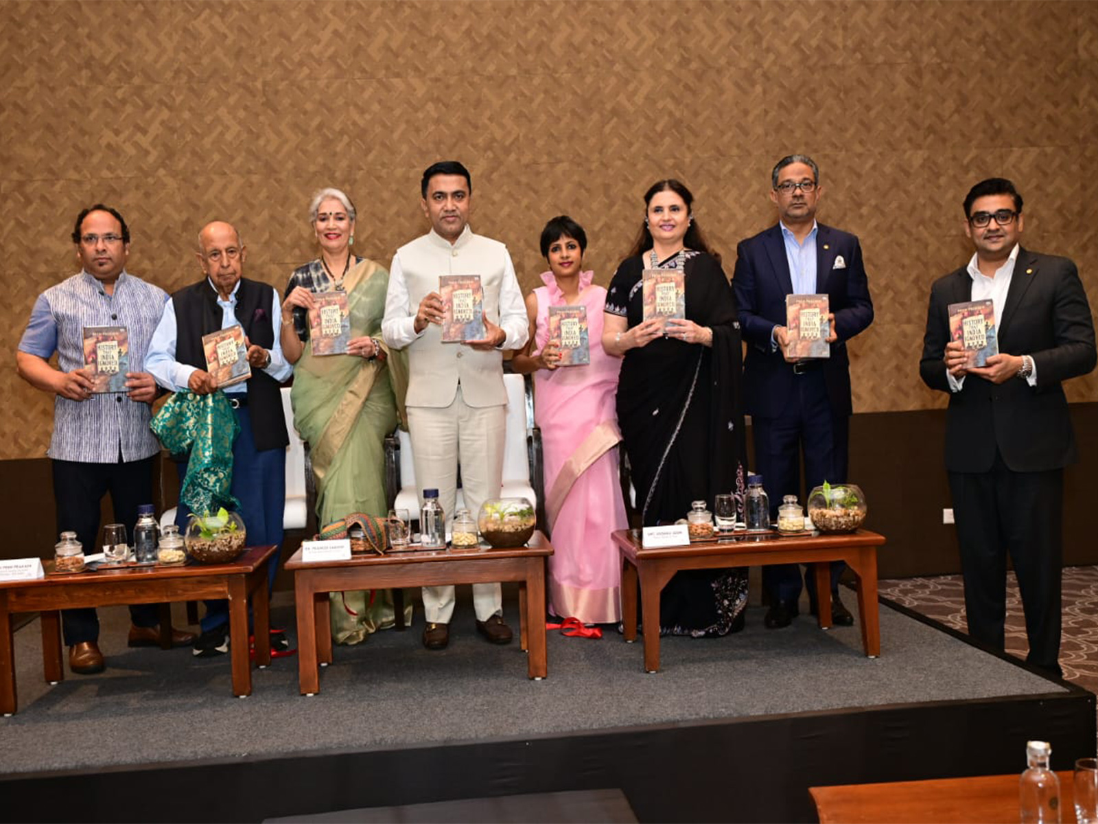 Goa Chief Minister Pramod Sawant launched the new edition of 'History That India Ignored', a book authored by ANI Chairman Prem Pakash. (Photo/ANI)