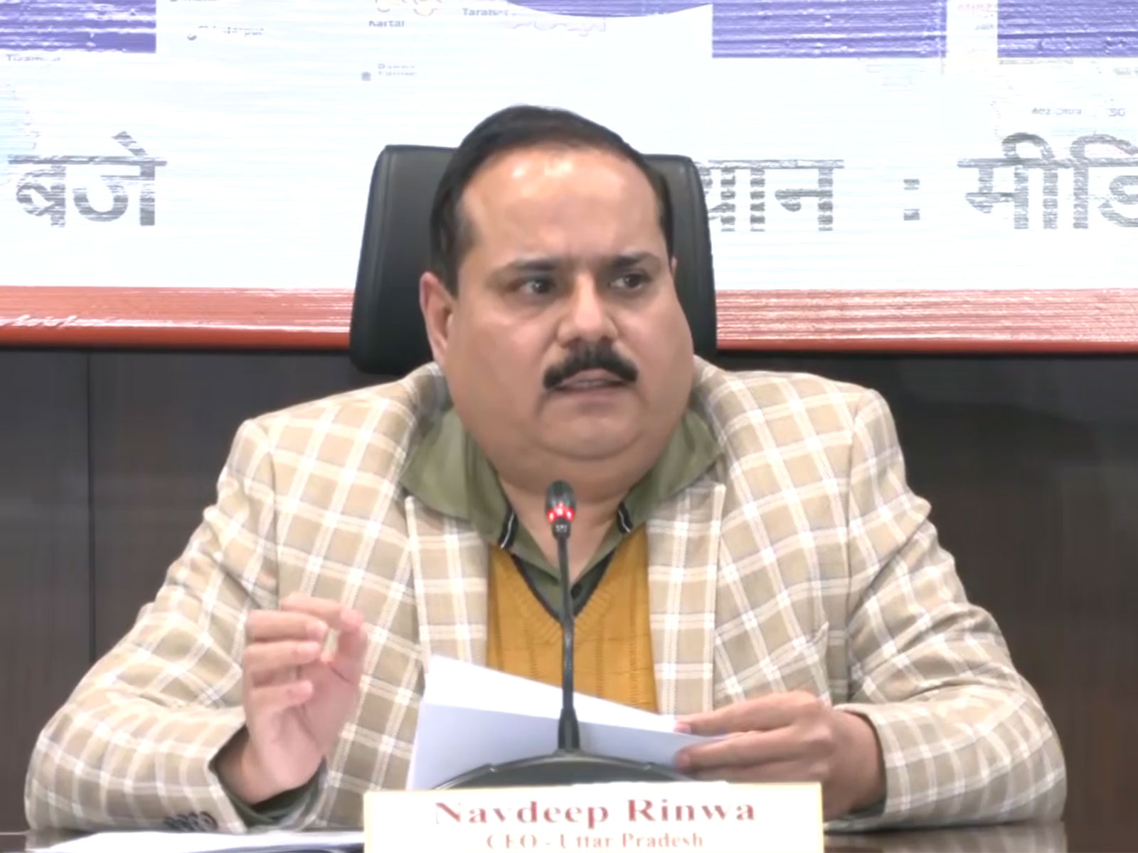 Uttar Pradesh Chief Election Officer Navdeep Rinwa (Photo/ANI)