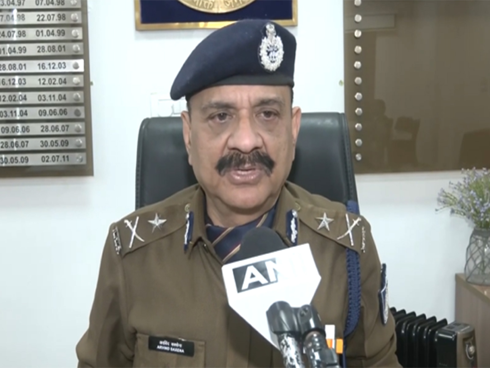 Inspector General of Police (IG, Gwalior Range) Arvind Saxena (Photo/ANI) Inspector General of Police (IG, Gwalior Range) Arvind Saxena (Photo/ANI)