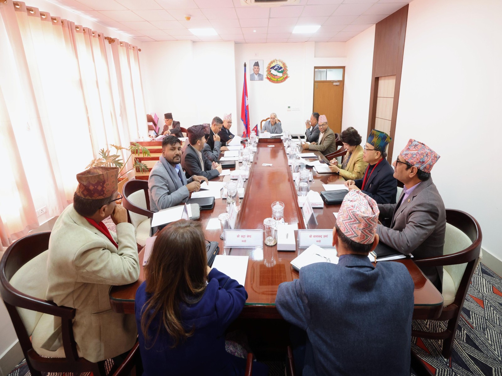 Cabinet meeting of the interim government of Nepal (Photo/PMO)