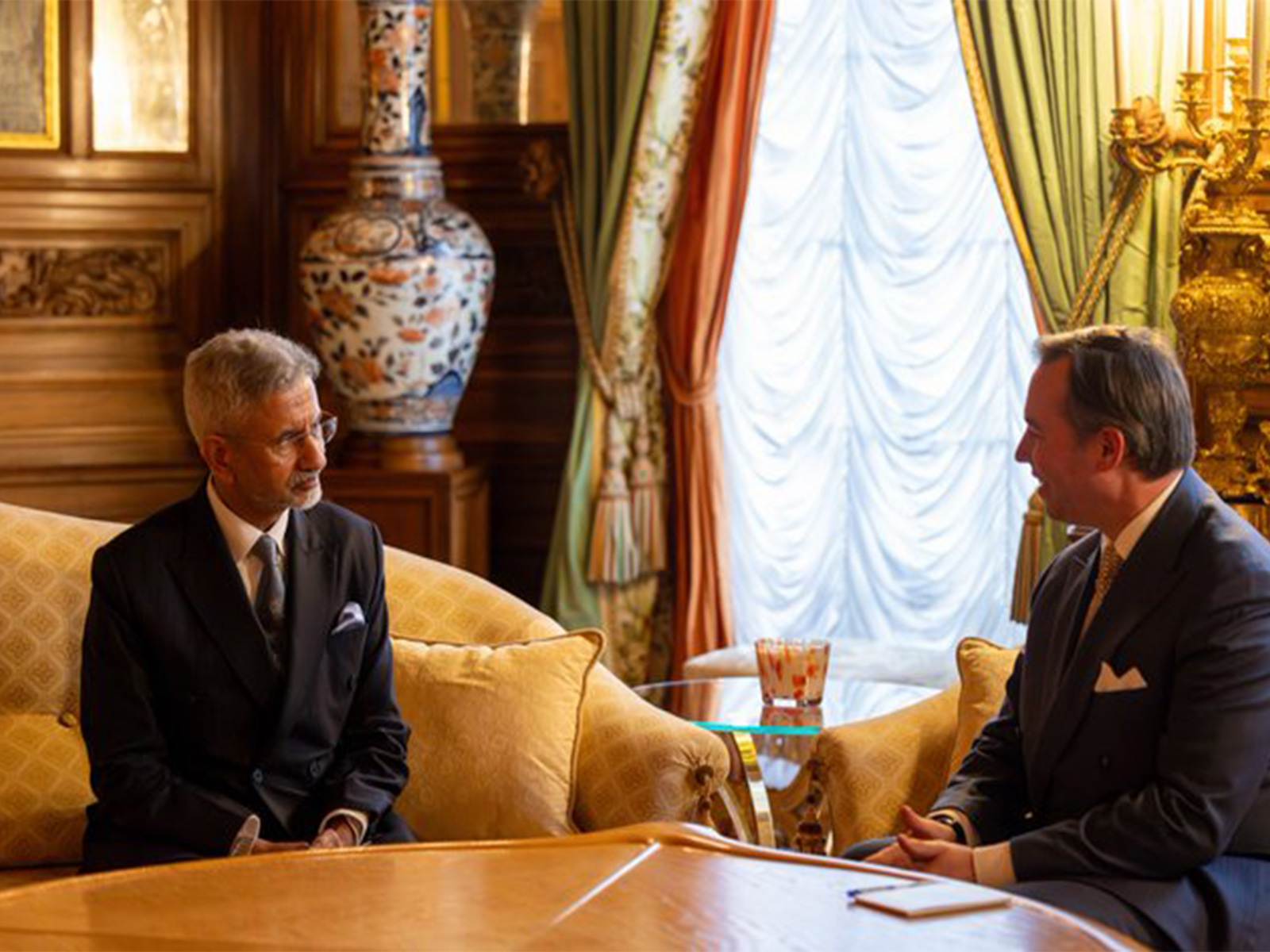 External Affairs Minister S Jaishankar meets Grand Duke Guillaume of Luxembourg during his official visit to Luxembourg. (Photo: X/@DrSJaishankar)
