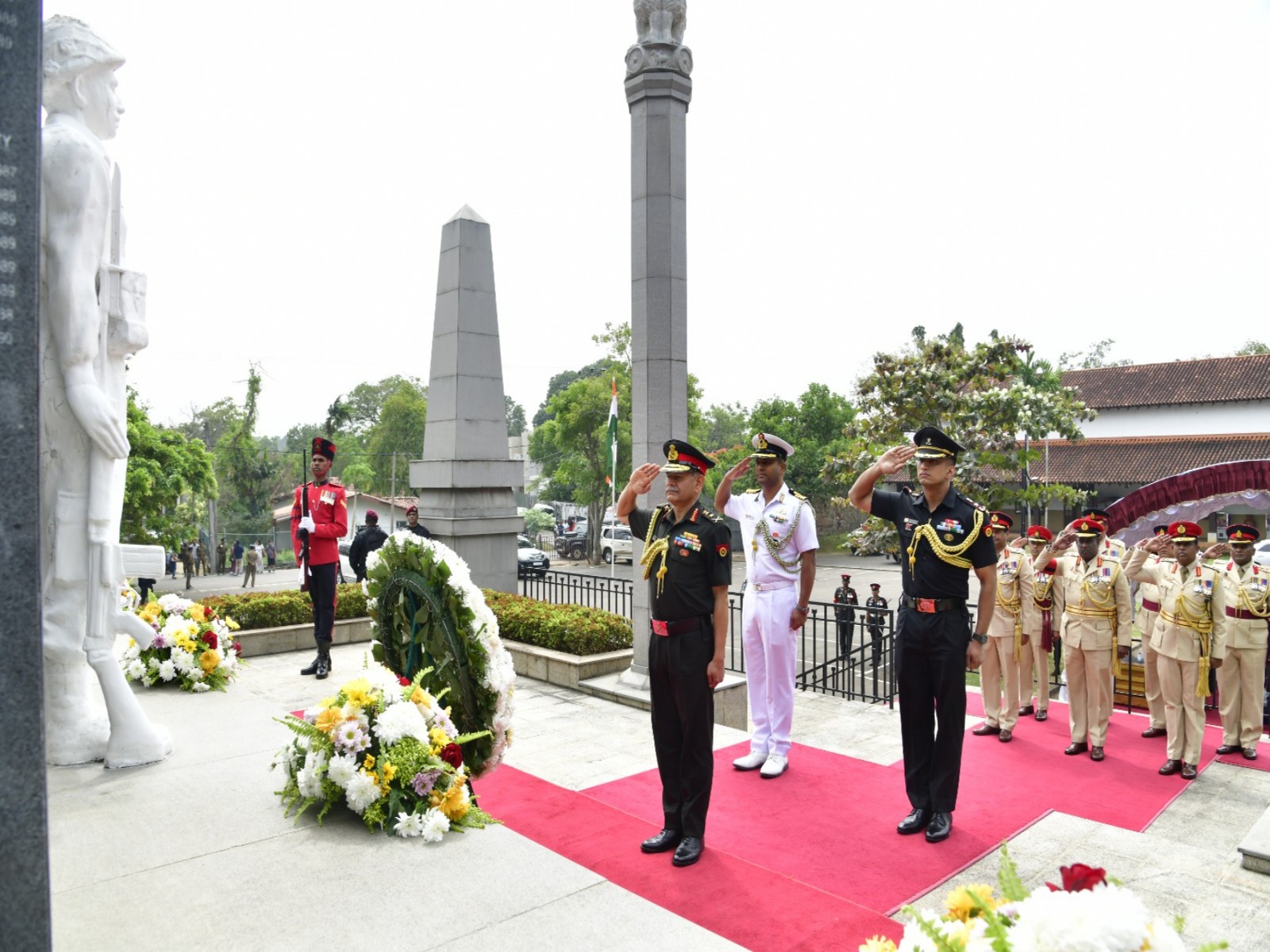 COAS General Dwivedi pays tribute at IPKF Memorial in Colombo (Photo/X@adgpi)