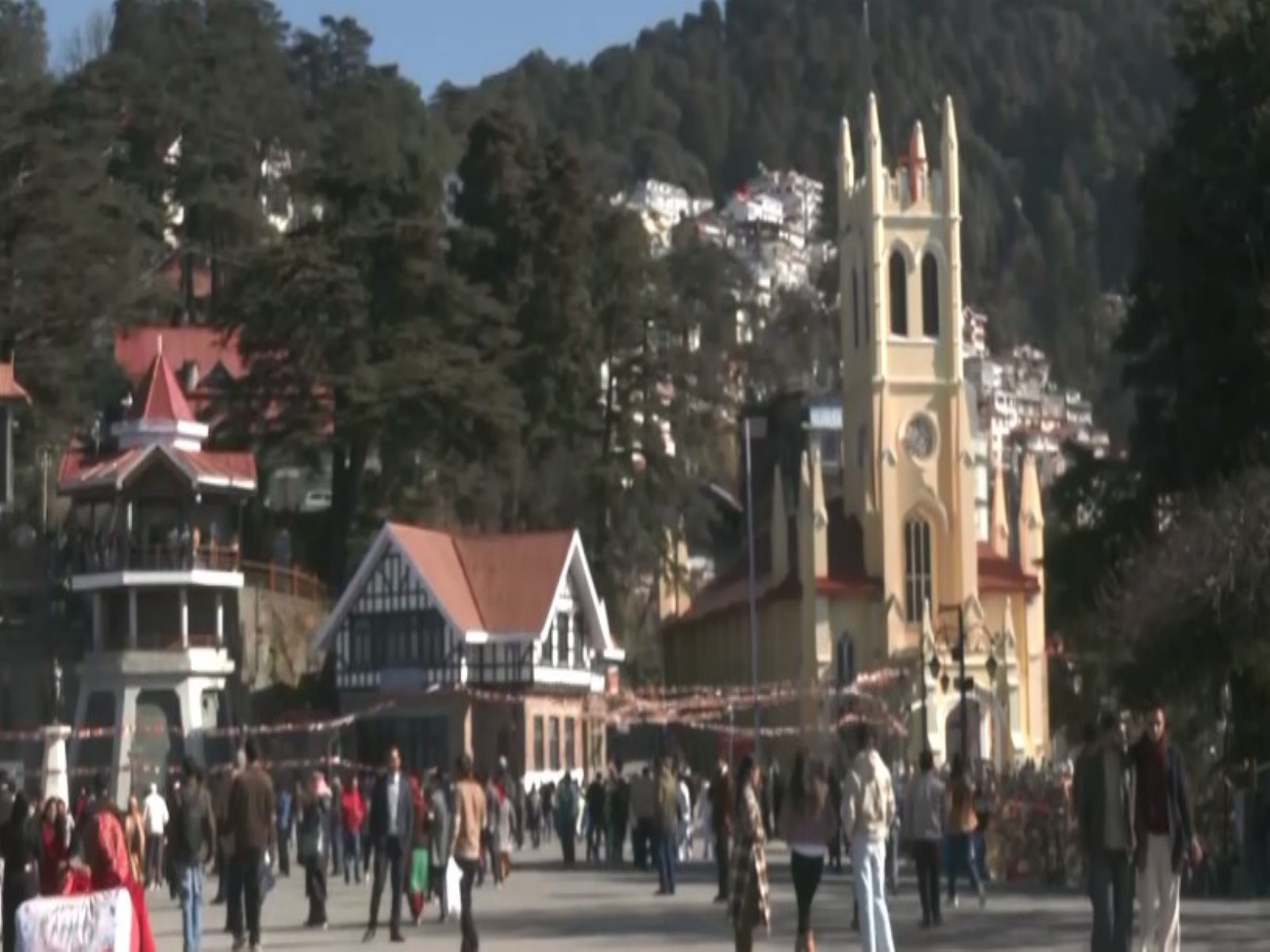 Visuals from Shimla amid dry spell (Photo/ANI)