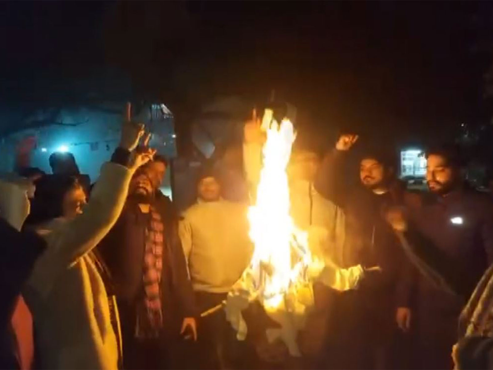 ABVP protests at JNU campus over slogans against PM Modi, Amit Shah (Photo/ANI)