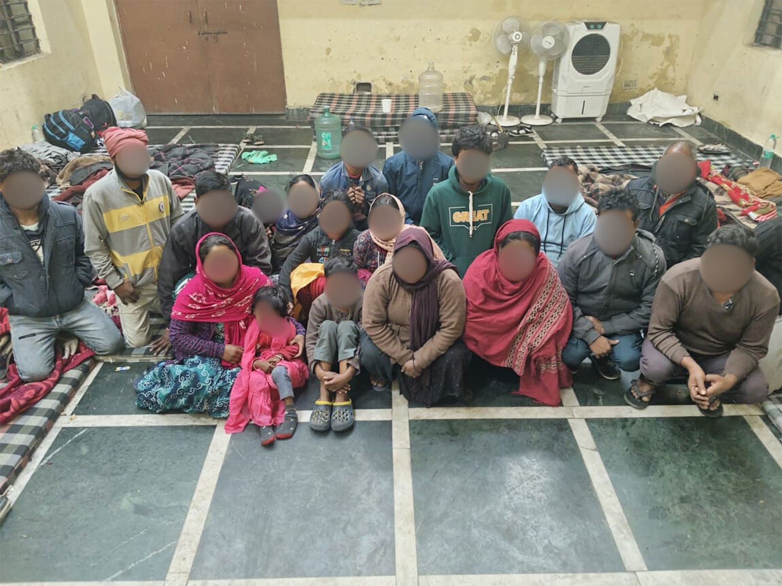 Apprehended illegal Bangladeshi nationals by Outer District Police (Photo/ANI) Apprehended illegal Bangladeshi nationals by Outer District Police (Photo/ANI)