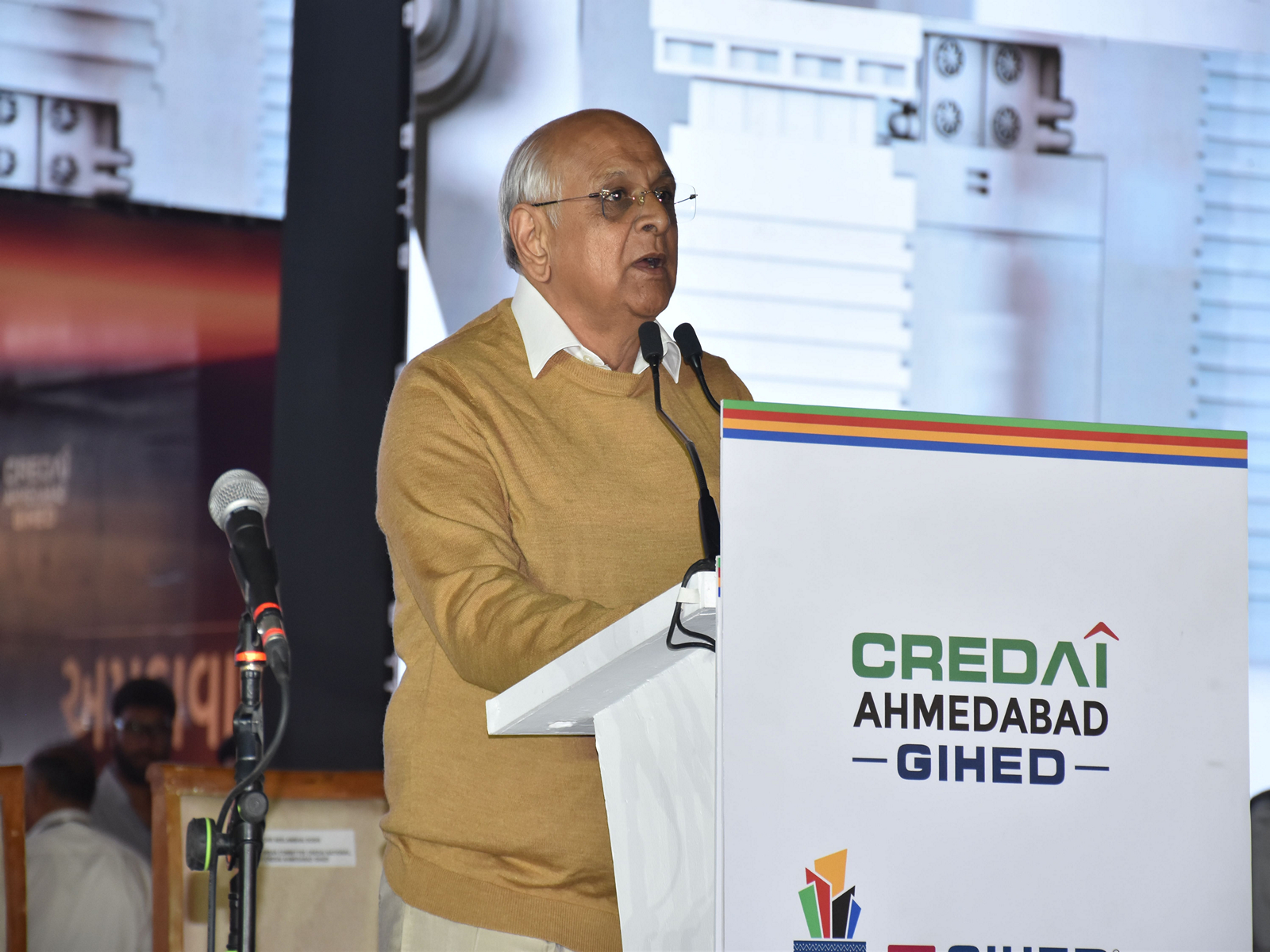 Gujarat Chief Minister Bhupendra Patel at the 20th grand Property Show-Olympiad of CREDAI Ahmedabad-GIHED (Photo/Gujarat CMO) Gujarat Chief Minister Bhupendra Patel at the 20th grand Property Show-Olympiad of CREDAI Ahmedabad-GIHED (Photo/Gujarat CMO)