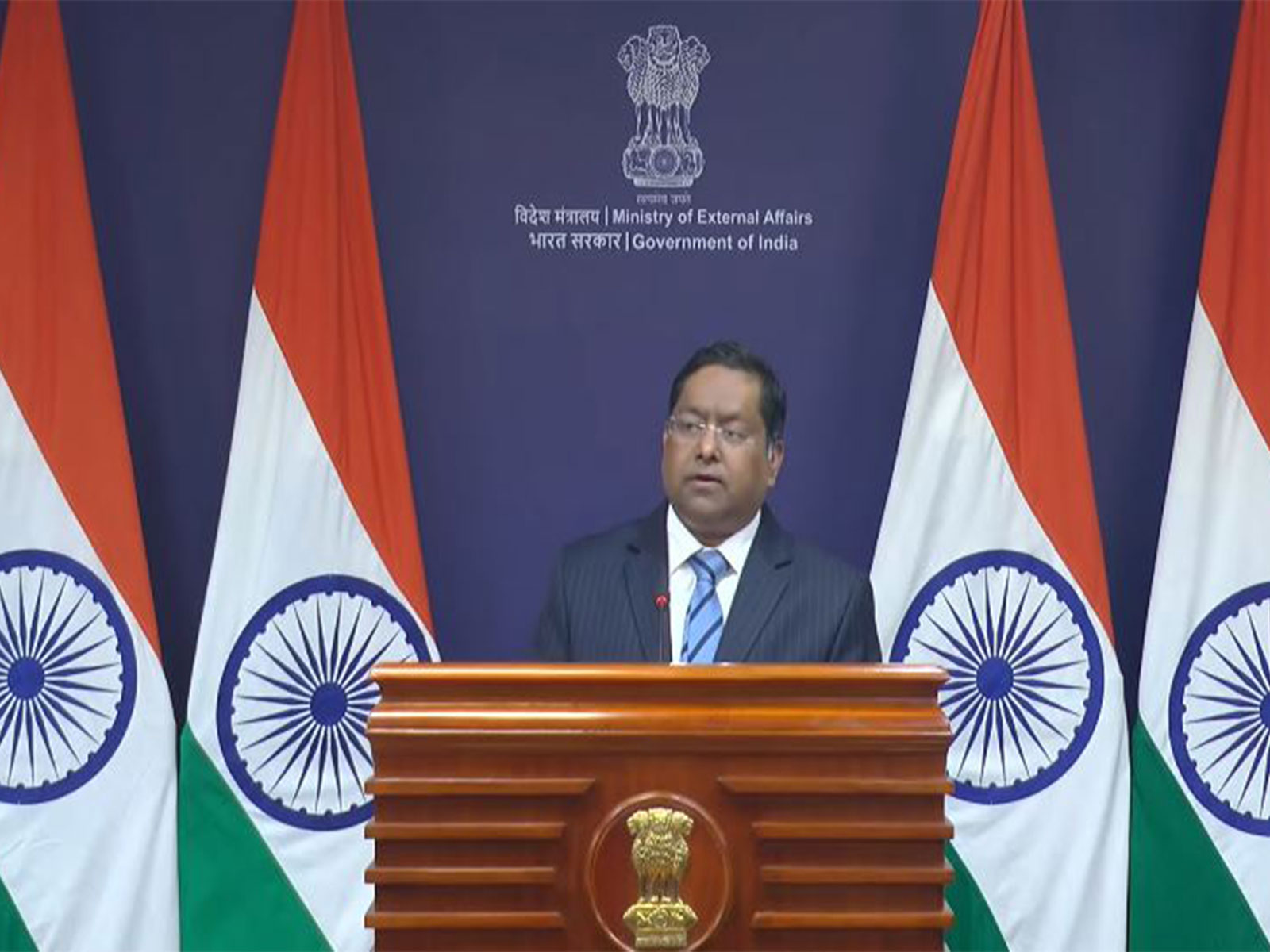 MEA Spokesperson Randhir Jaiswal (Photo/YouTube/MEA) MEA Spokesperson Randhir Jaiswal (Photo/YouTube/MEA)