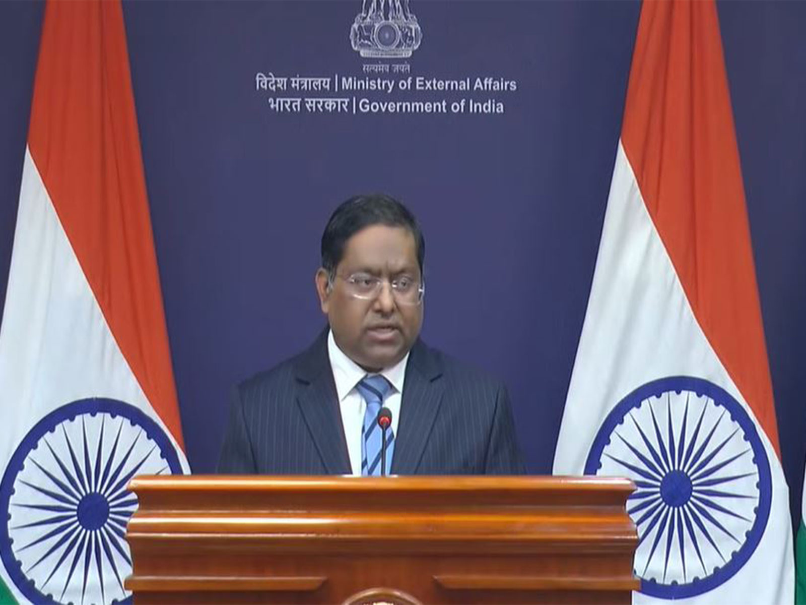 Spokesperson of the Ministry of External Affairs (MEA), Randhir Jaiswal (Photo/MEAYoutube) Spokesperson of the Ministry of External Affairs (MEA), Randhir Jaiswal (Photo/MEAYoutube)