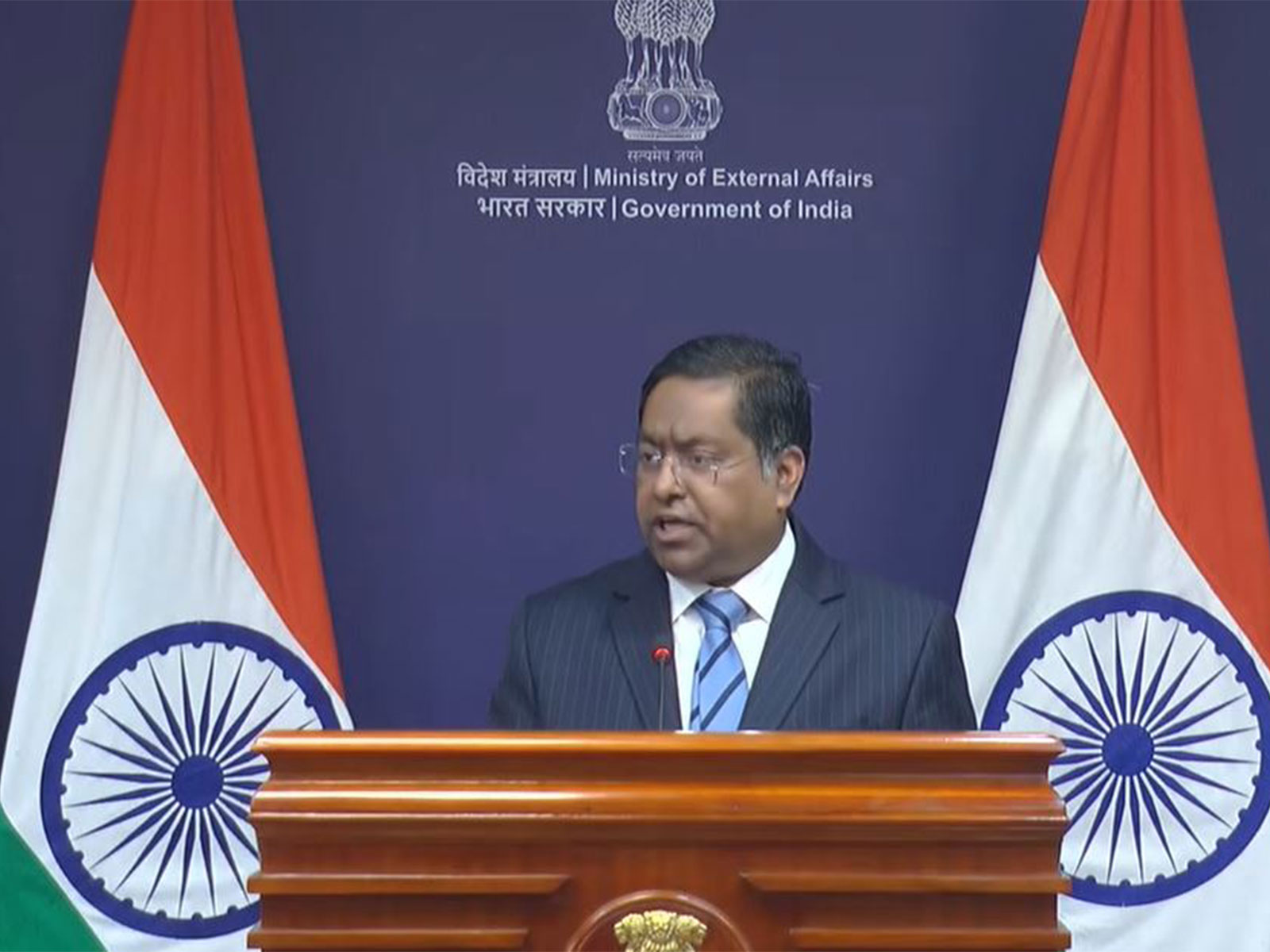 MEA Spokesperson Randhir Jaiswal (Photo/YouTube/MEA)
