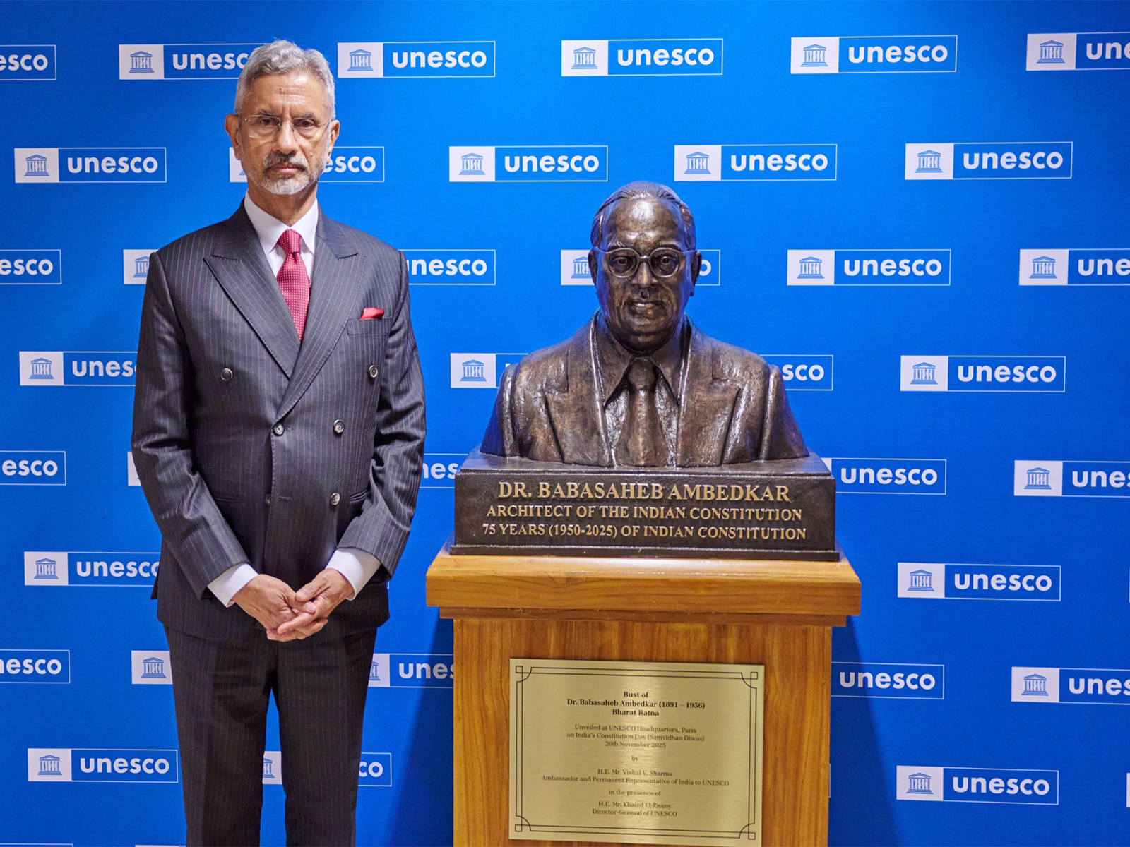 EAM Jaishankar pays respects to Dr Bhimrao Ambedkar at the UNESCO Headquarter (Photo/X@DrSJaishankar) EAM Jaishankar pays respects to Dr Bhimrao Ambedkar at the UNESCO Headquarter (Photo/X@DrSJaishankar)
