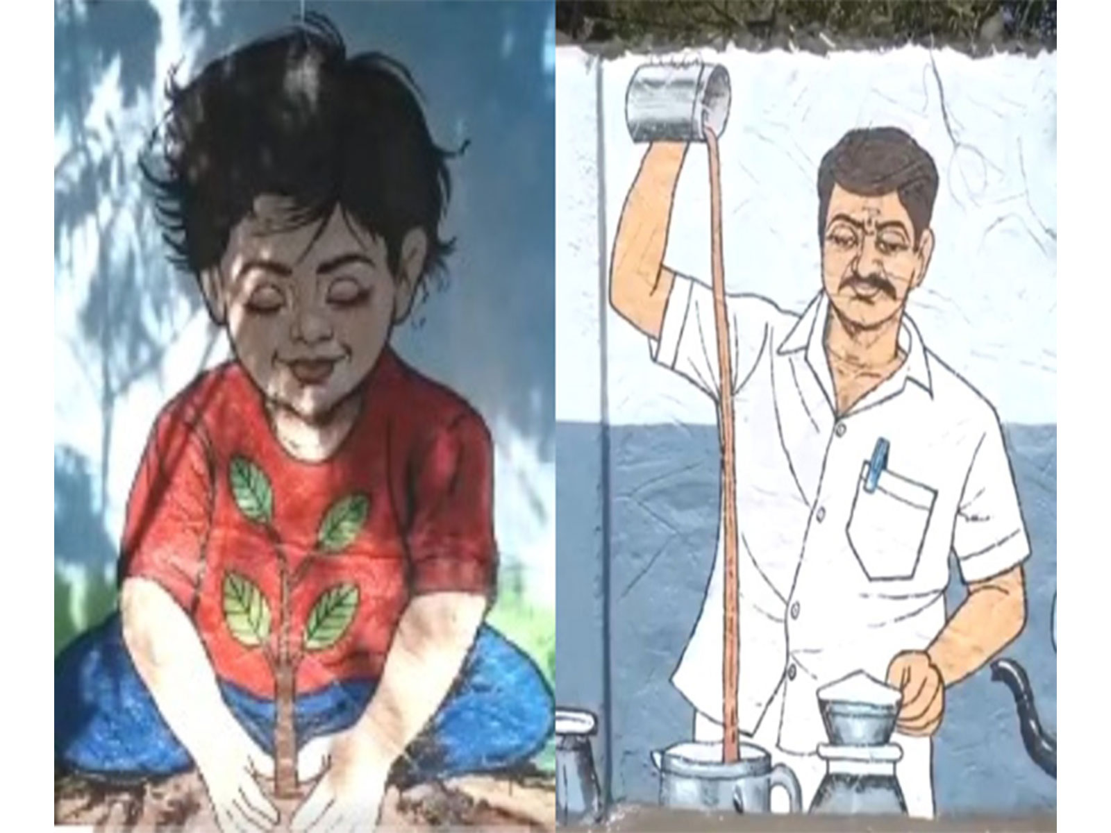 Beautification work underway in Rajkot ahead of Vibrant Gujarat Regional Conference (Photo: ANI)