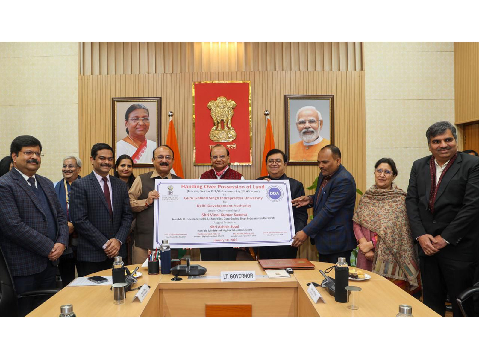 DDA hands over land to GGSIPU, Delhi Teachers’ University in Narela (Photo/ANI)